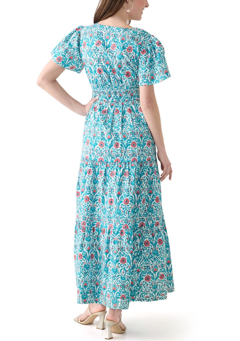 Womens Short Sleeve Midi Dress 