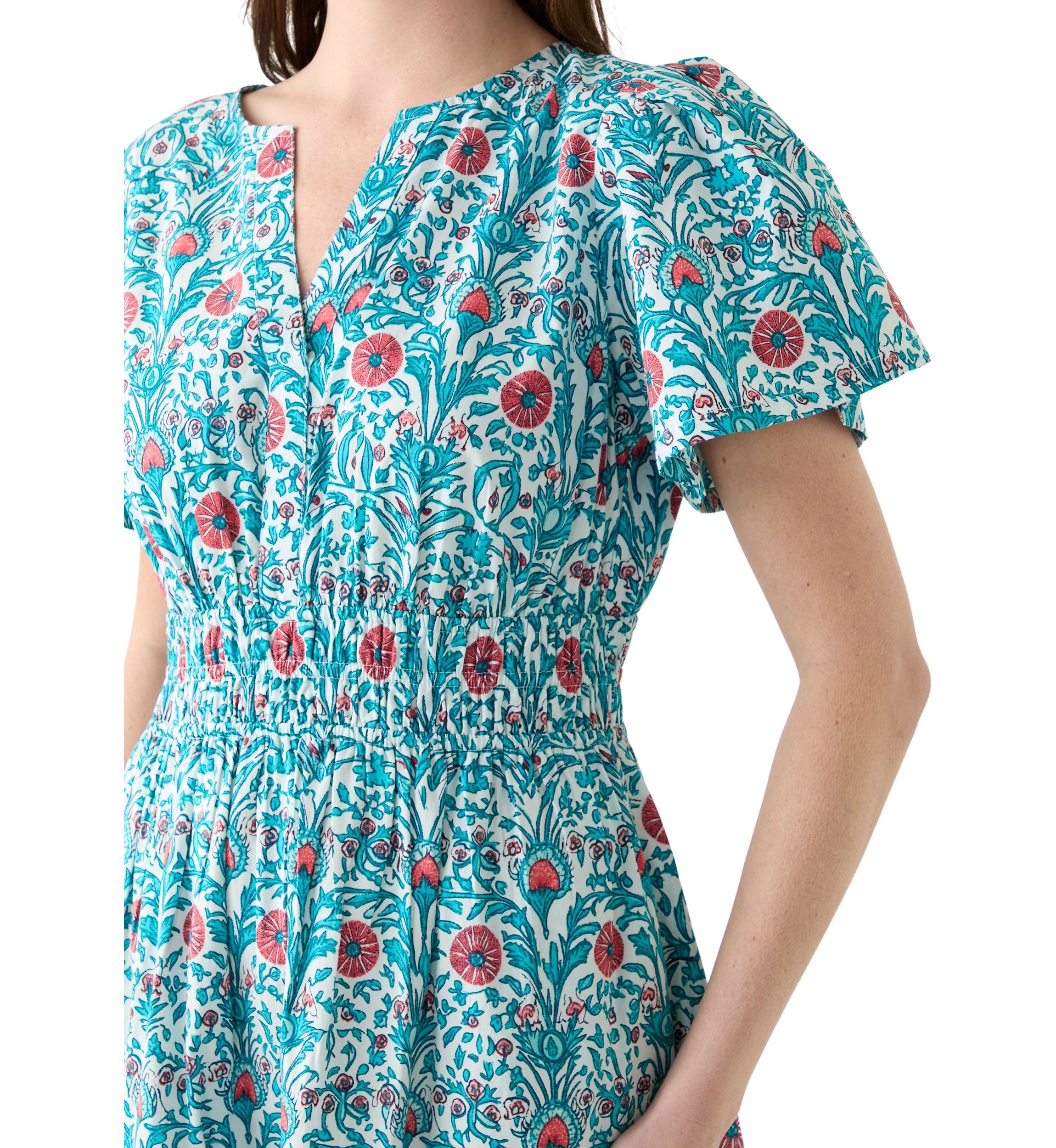 Womens Short Sleeve Midi Dress 