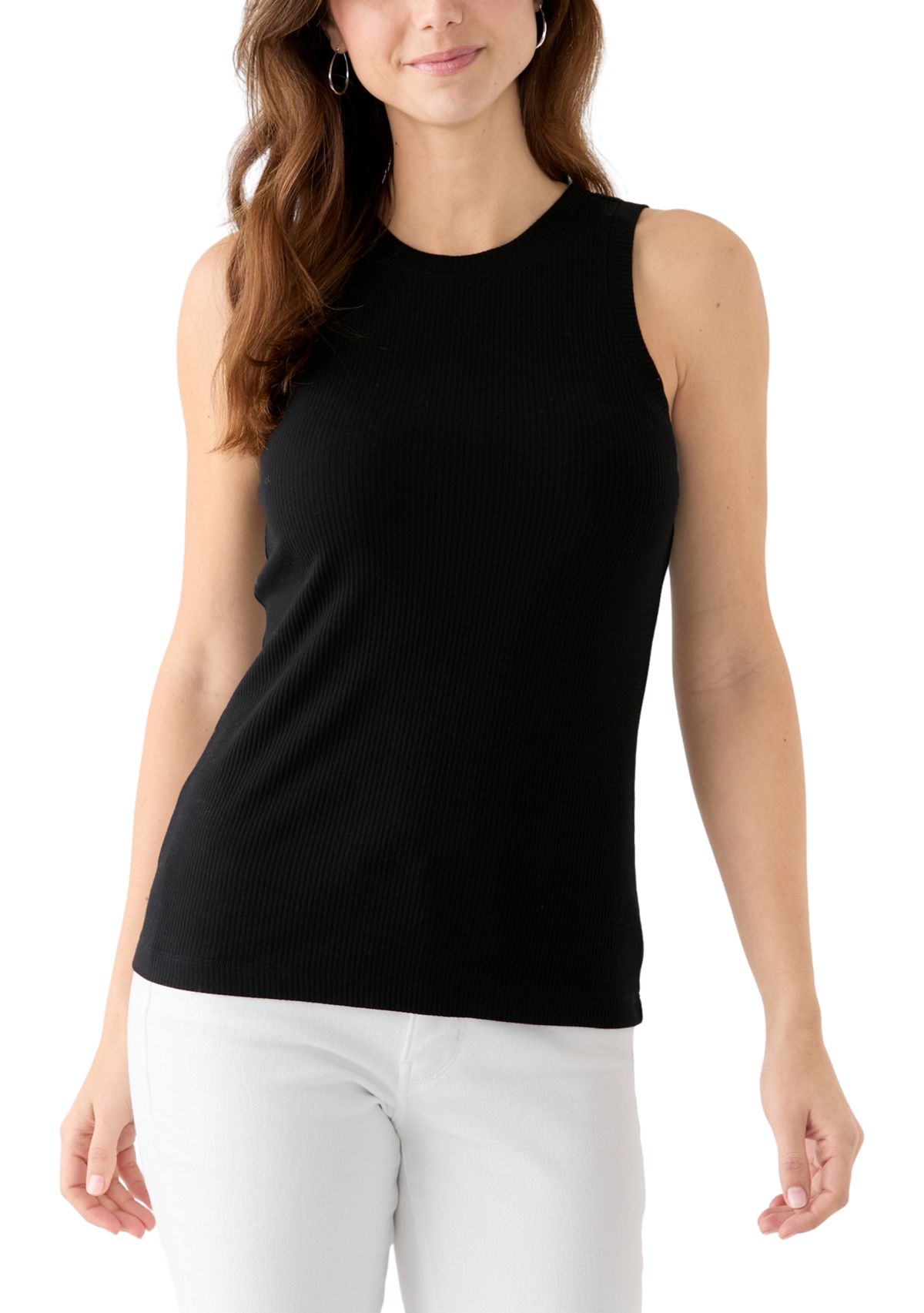 Womens Sleeveless Ribbed Tank Top