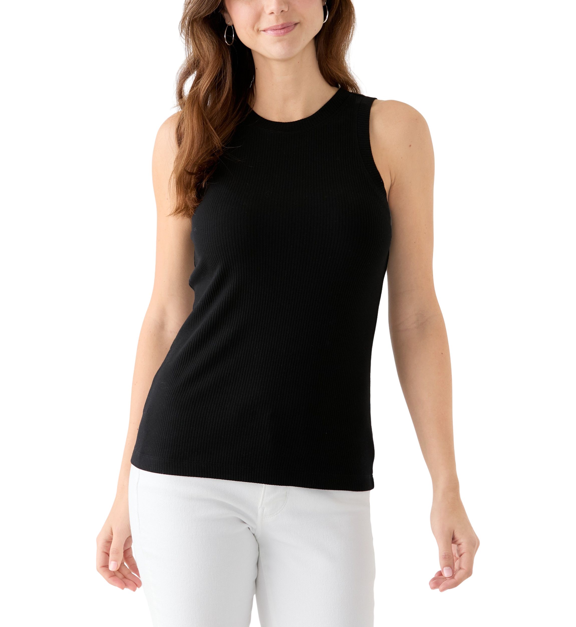 Womens Sleeveless Ribbed Tank Top