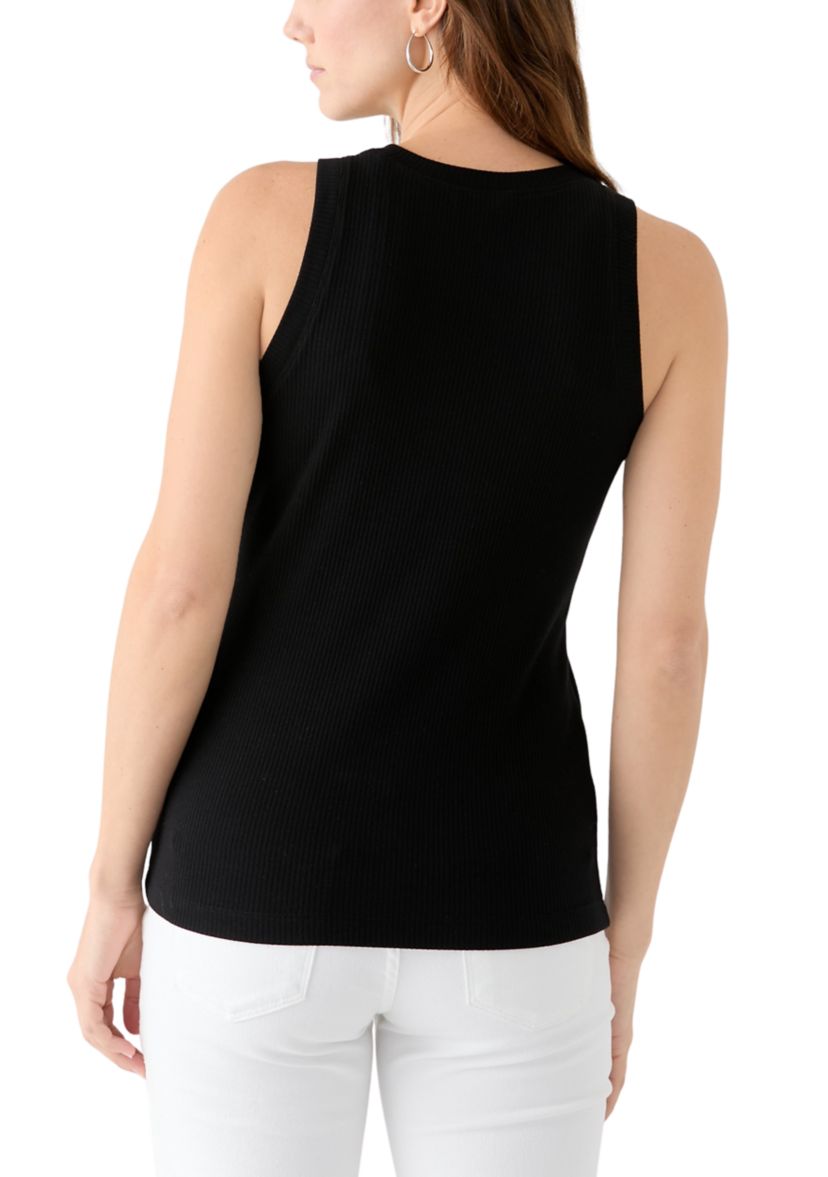 Womens Sleeveless Ribbed Tank Top