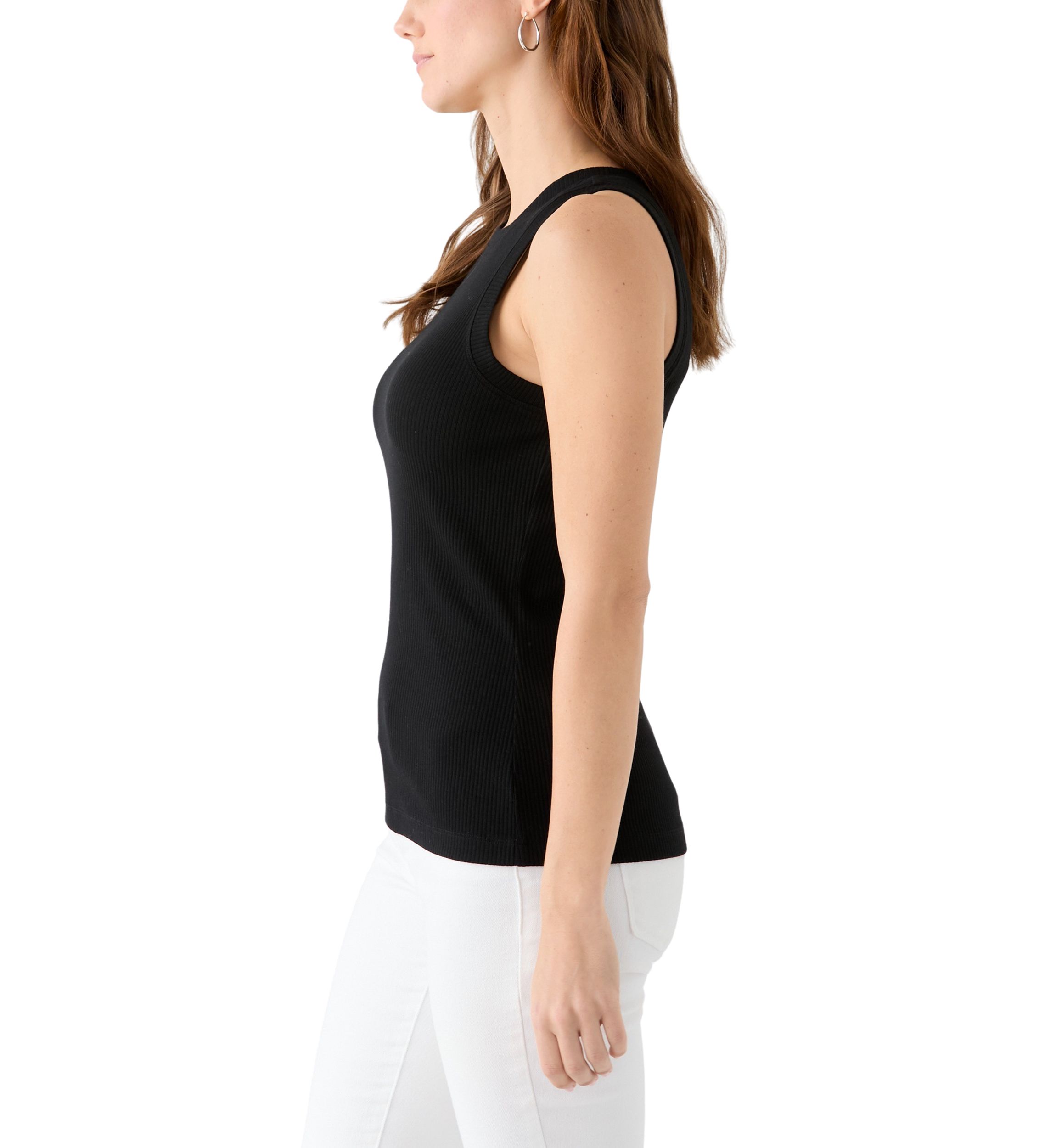 Womens Sleeveless Ribbed Tank Top