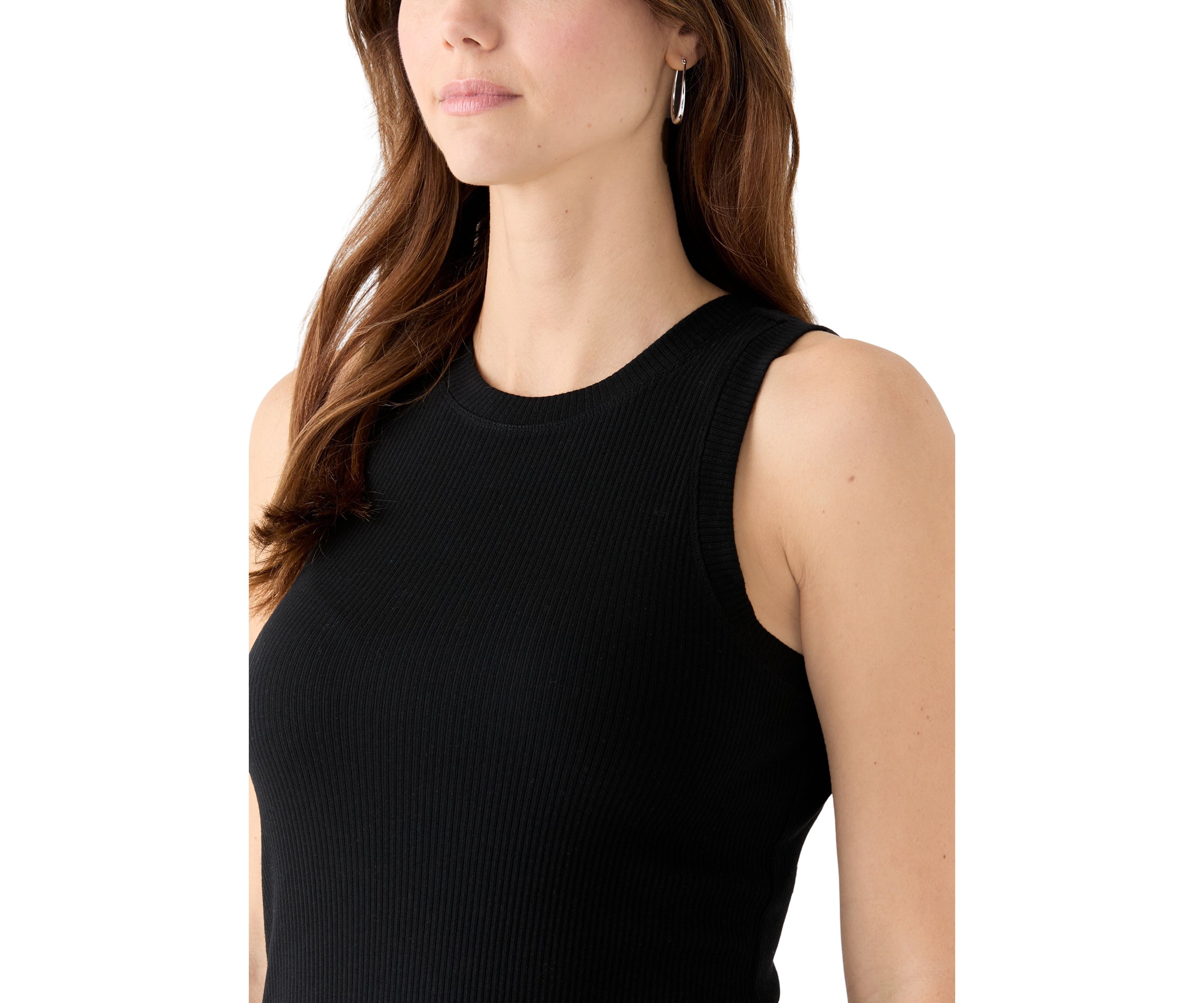 Womens Sleeveless Ribbed Tank Top
