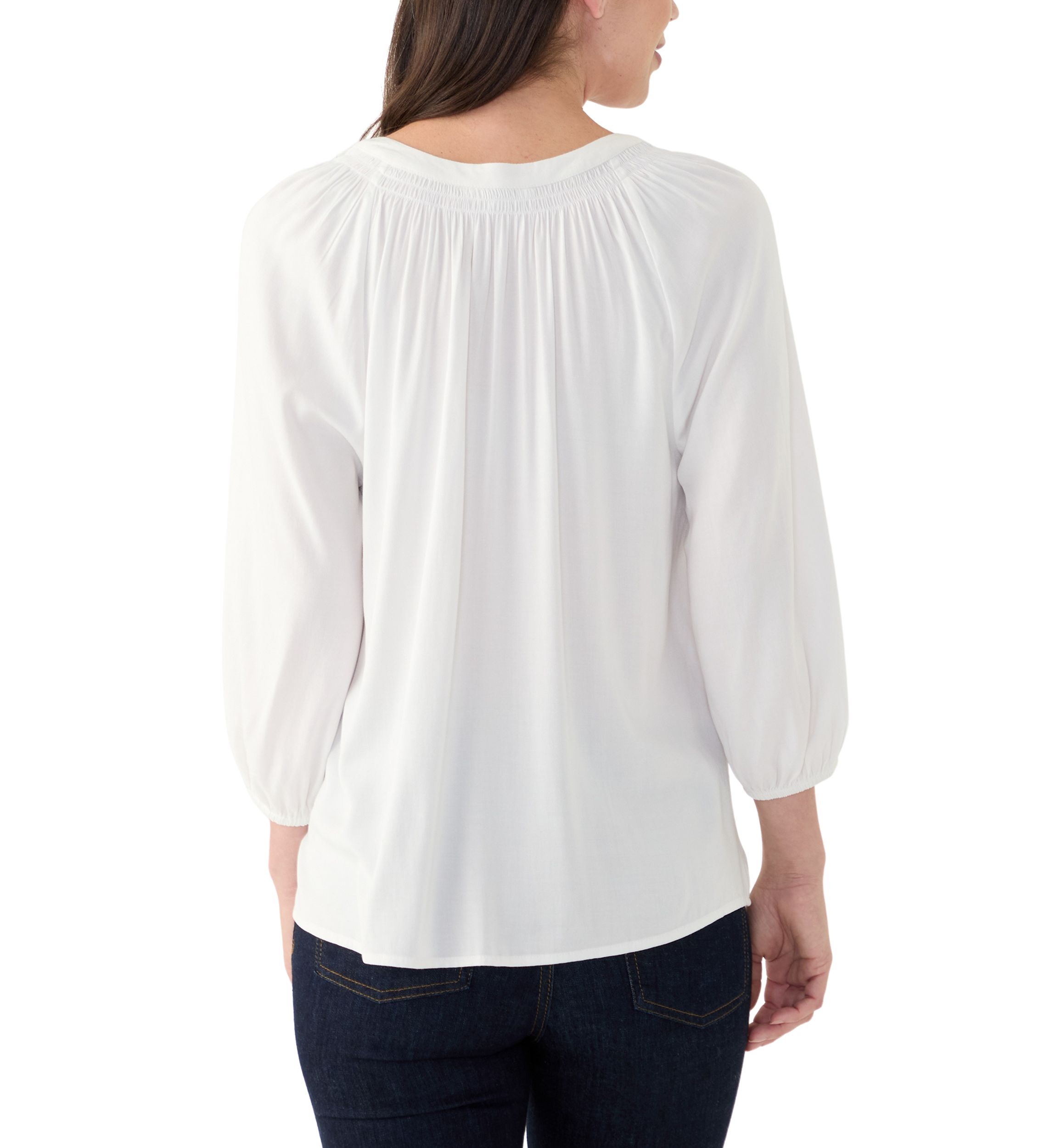 Womens Trim Peasant Top