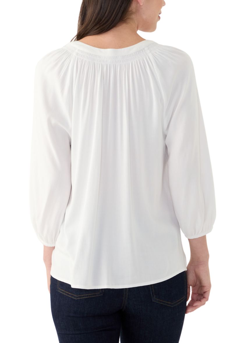 Womens Trim Peasant Top