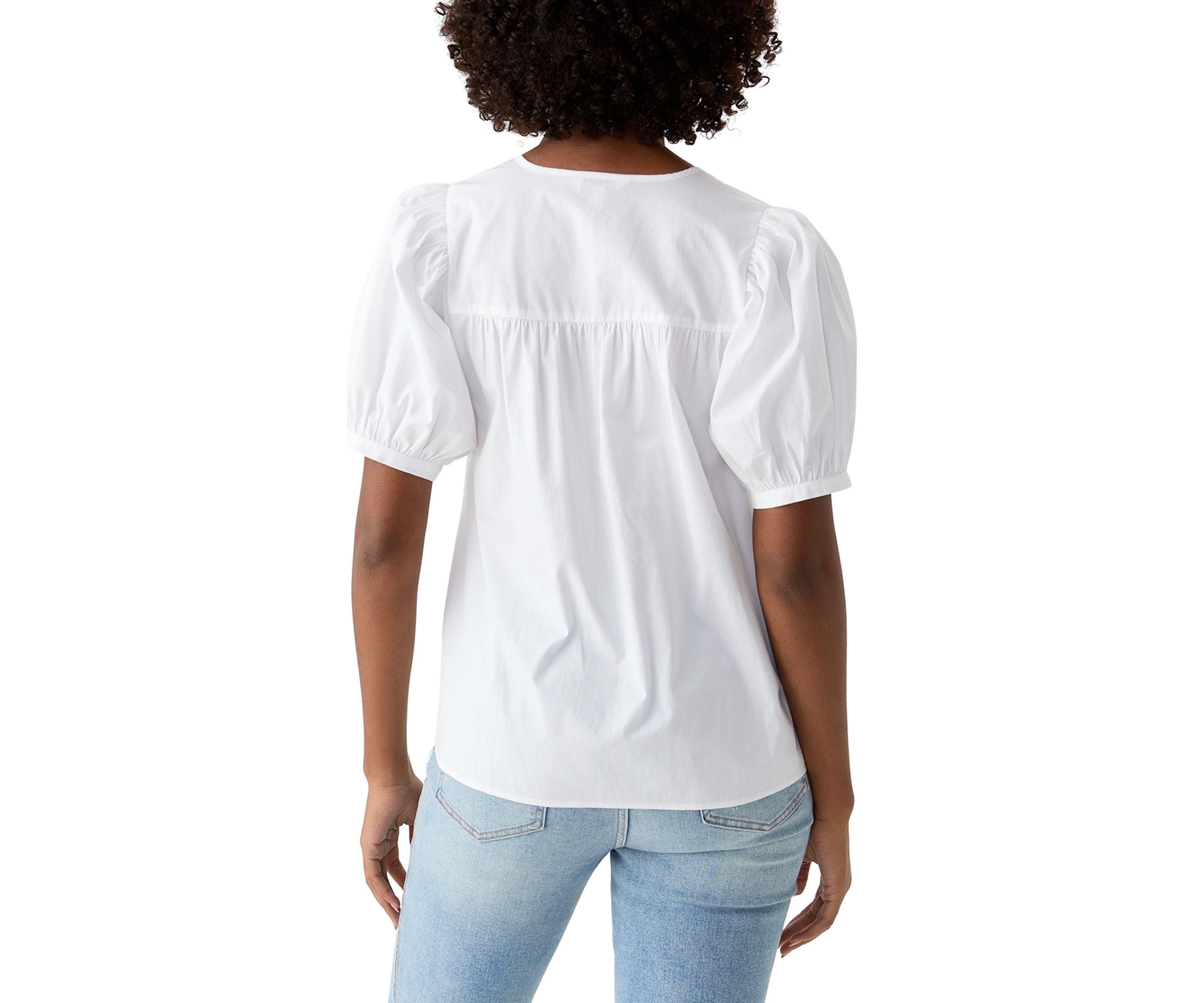 Womens Tassel Peasant Top