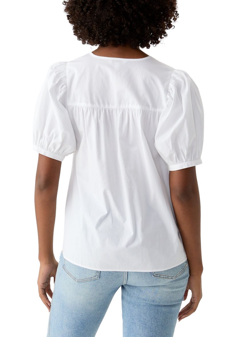 Womens Tassel Peasant Top