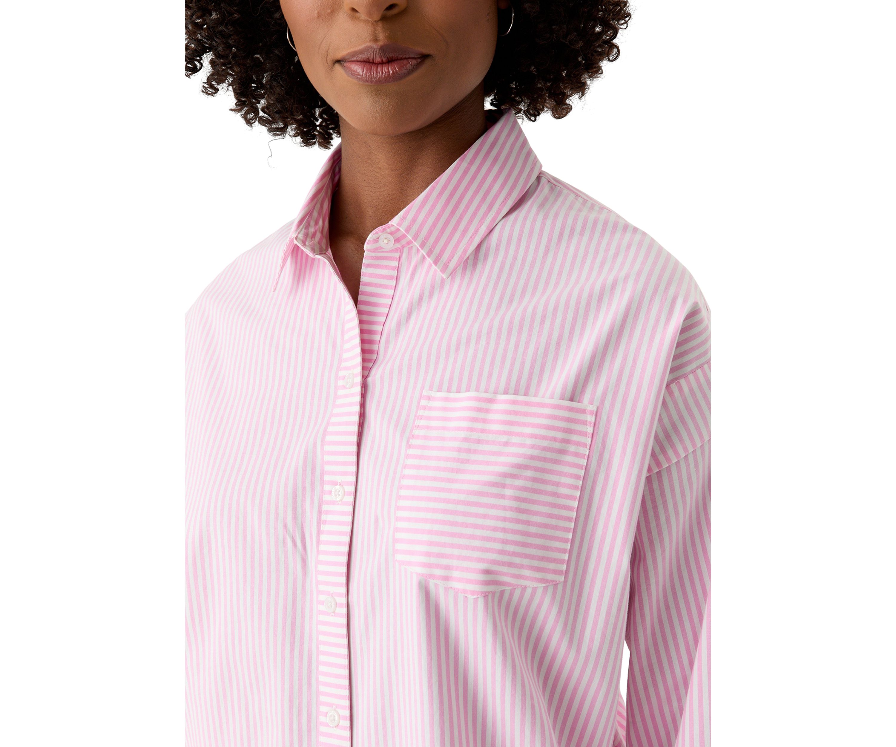 Womens Long Sleeve Oversized Button Up Shirt