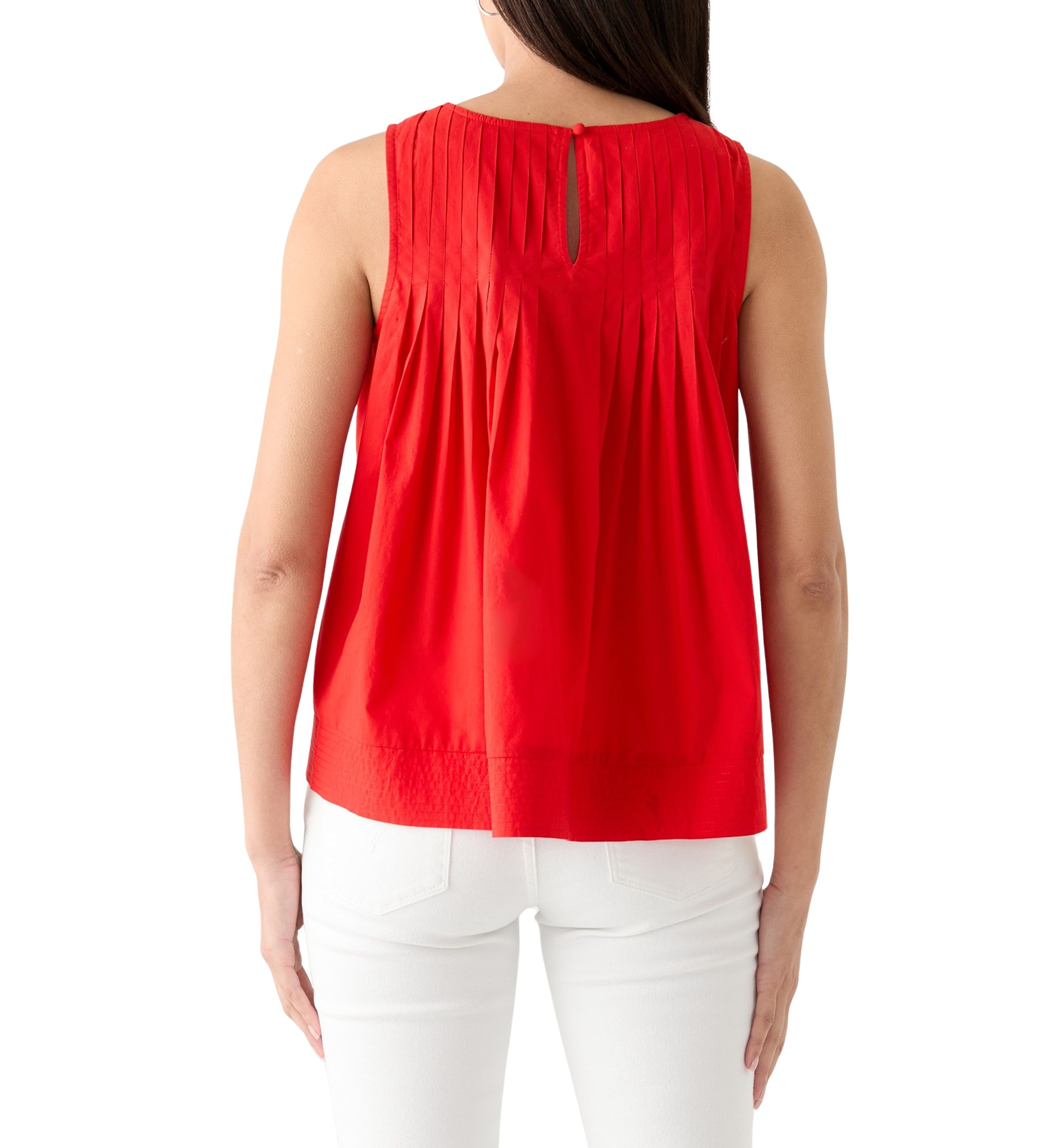 Womens Sleeveless Pintuck Blouse