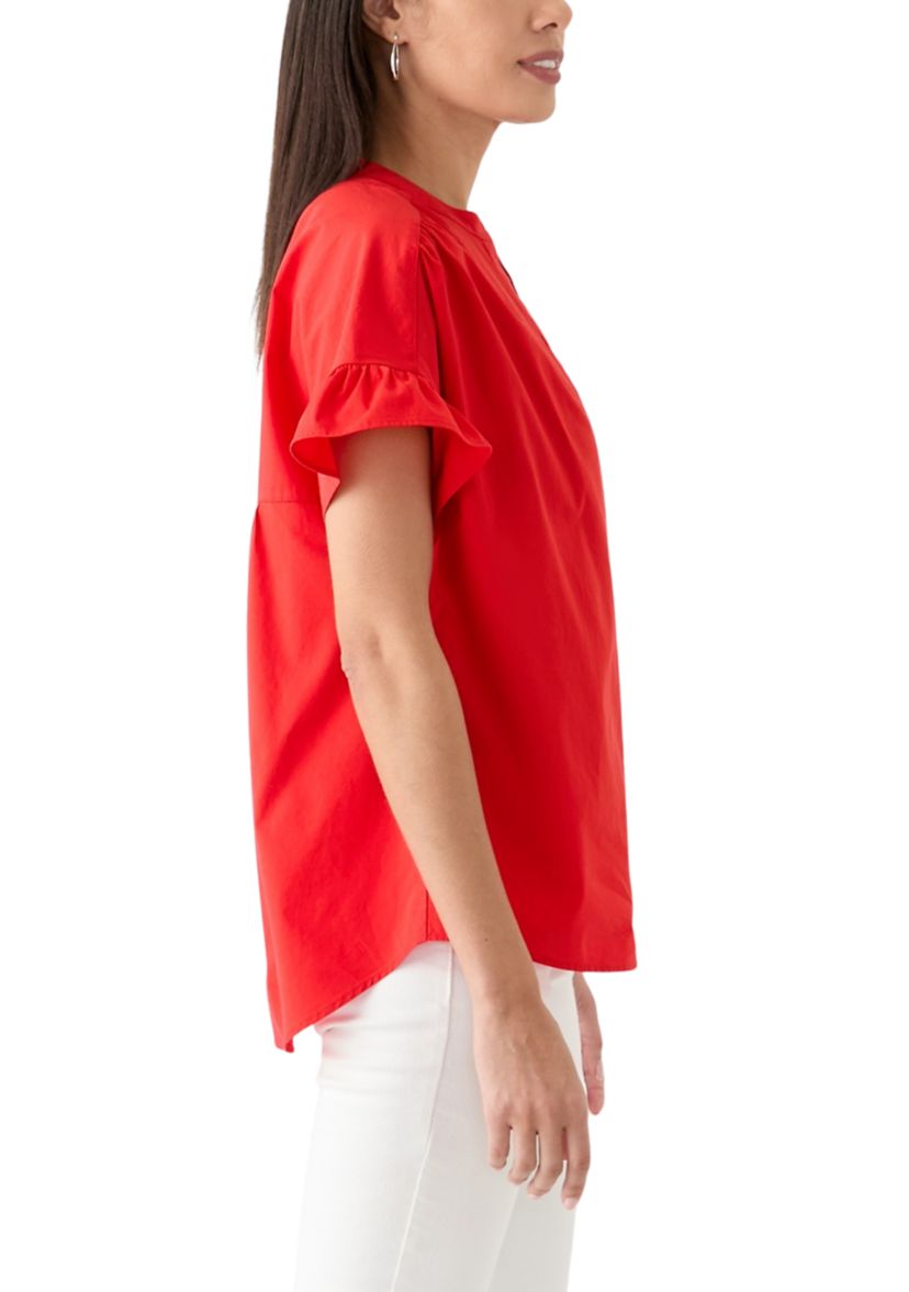 Womens Solid Bell Sleeve Top