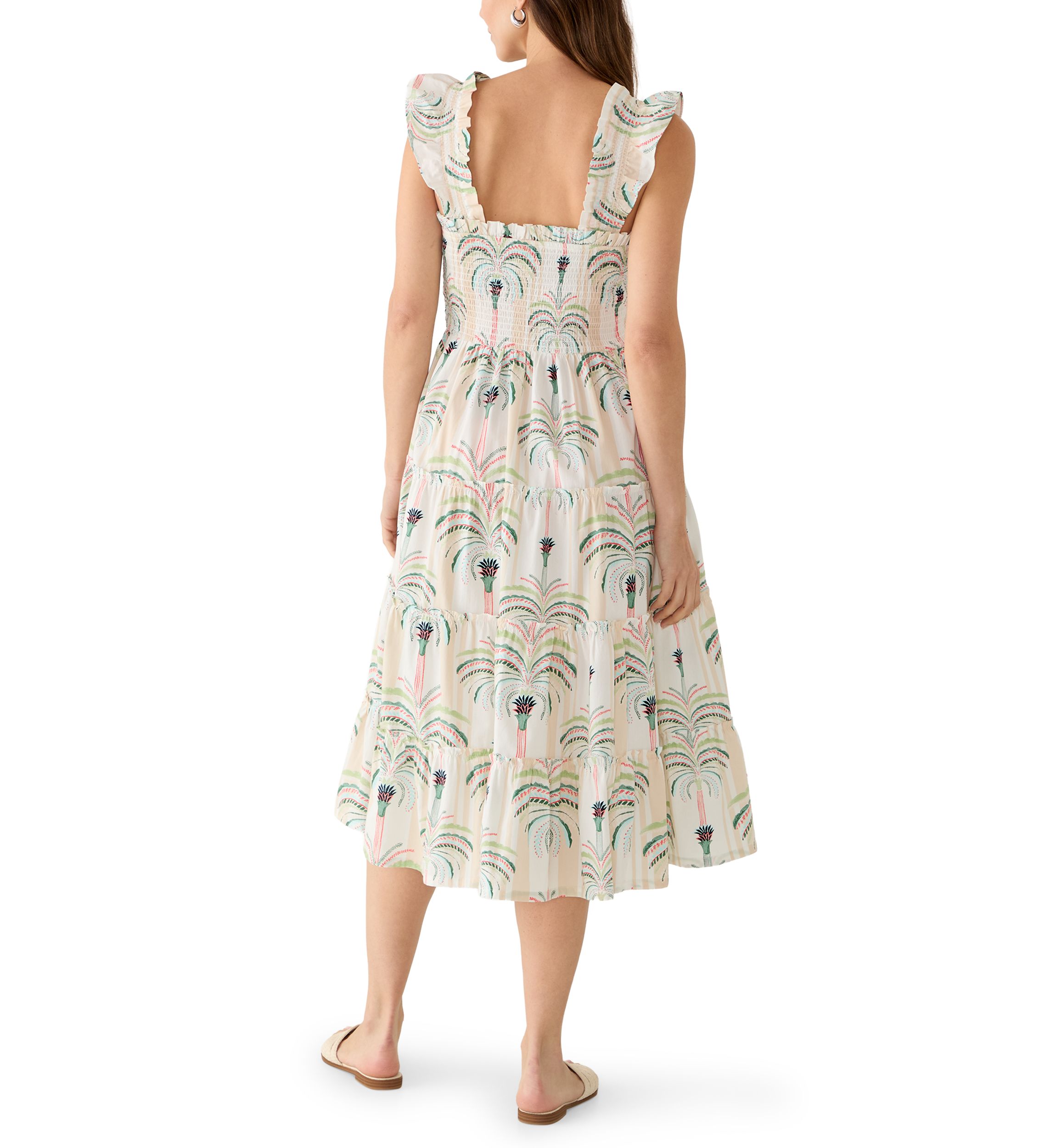 smocked dresses women Lamara Smocked Dress | Womens Midi Smocked Check Cotton Dress