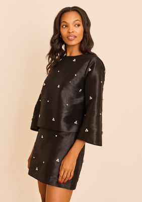 Women's Sewing Down South x Crown & Ivyâ¢ Guest of Honor 3/4 Sleeve Embellished Top