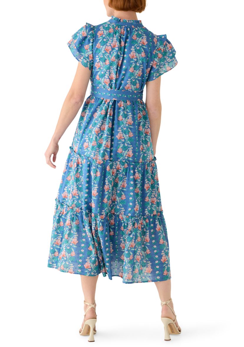 Crown & Ivy Women's Floral Belted Midi Dress | Belk