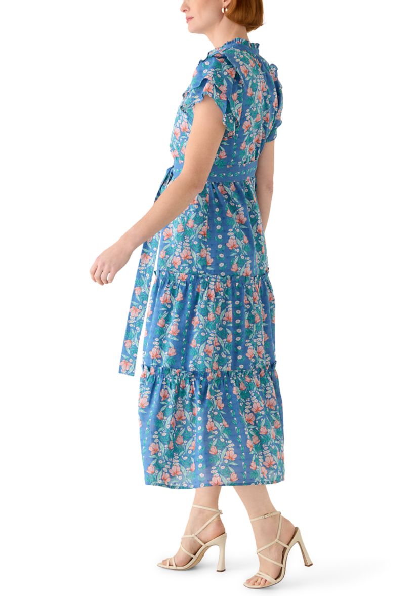 layered tier exaggerated frill dress Pre-Order - Amal Tiered Ruffle Maxi Dress - Terracotta