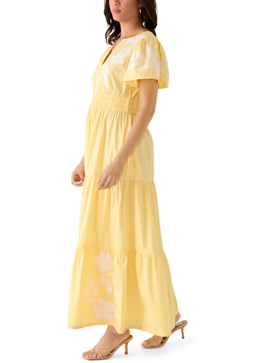 Crown & Ivy Women's Short Sleeve Waisted Maxi Dress | Belk