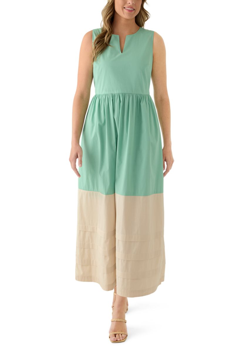 Crown & Ivy Women's Sleeveless Pleated Hem Midi Dress | Belk