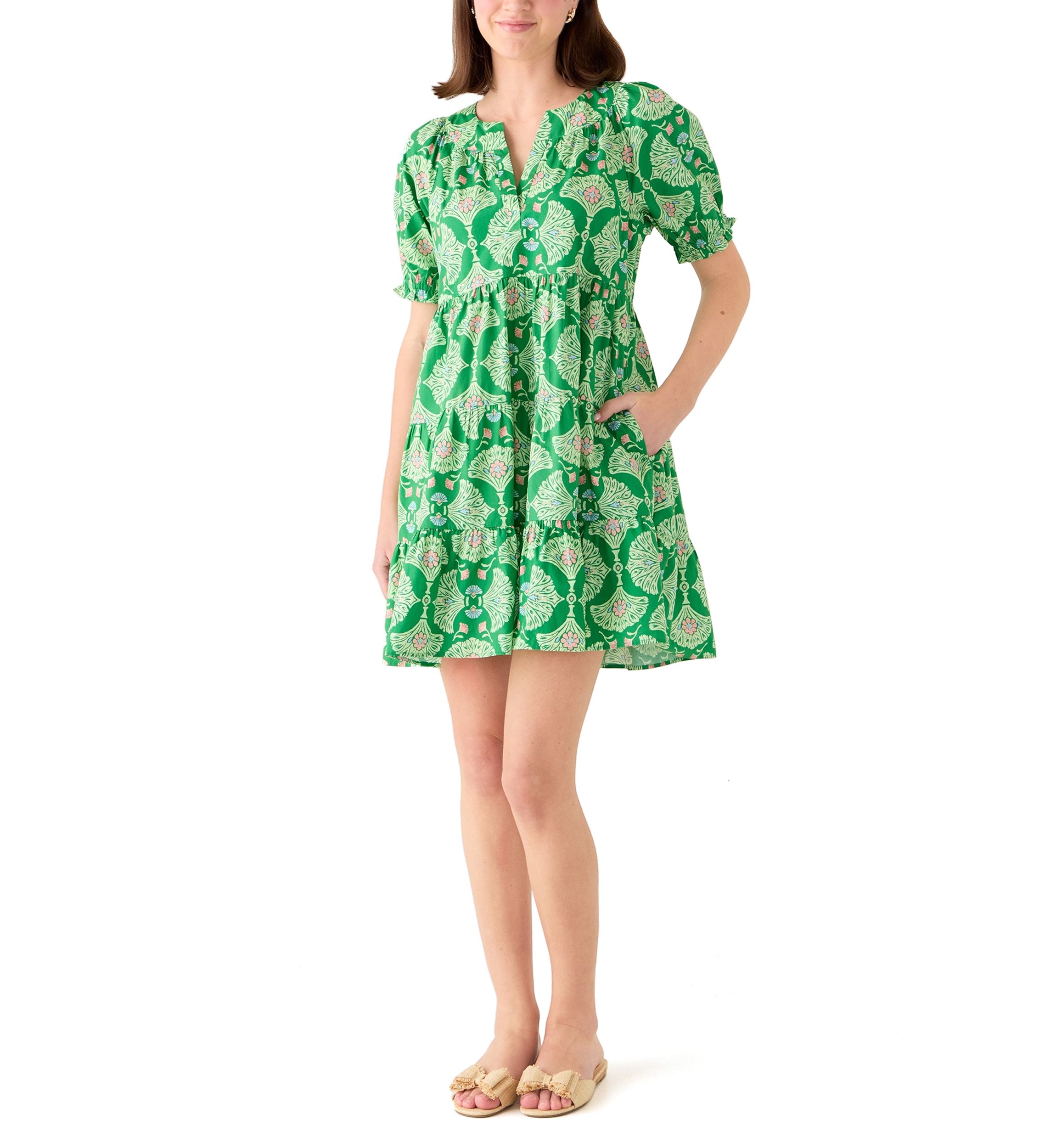 green emerald velvet dress Ivy Agnes Silk Dress