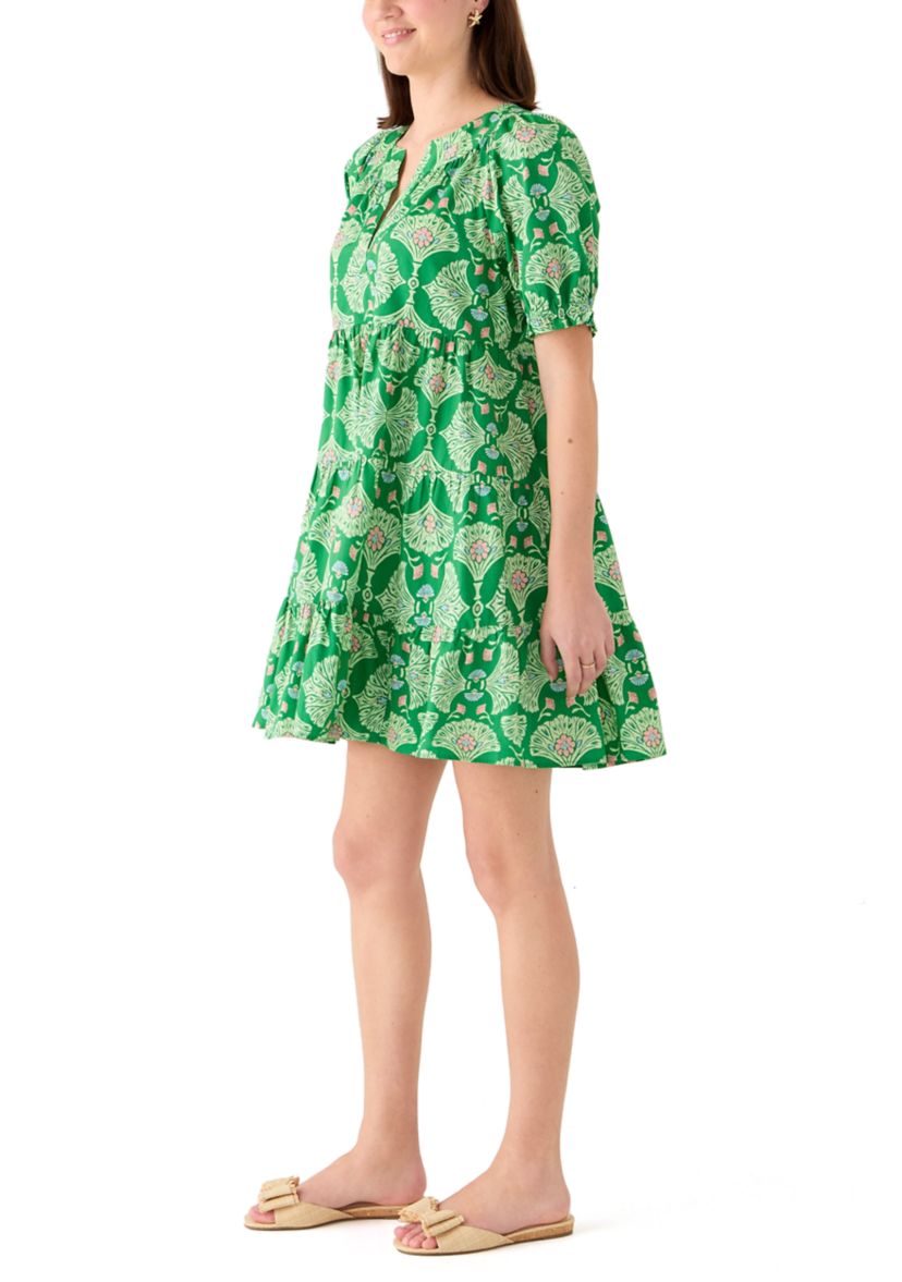 Crown & Ivy Women's Short Sleeve Print Peasant Dress | Belk