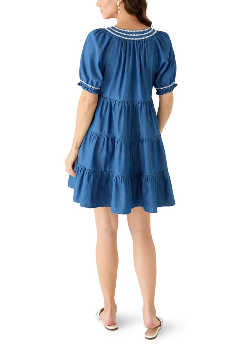 Crown & Ivy Women's Short Sleeve Peasant Dress | Belk