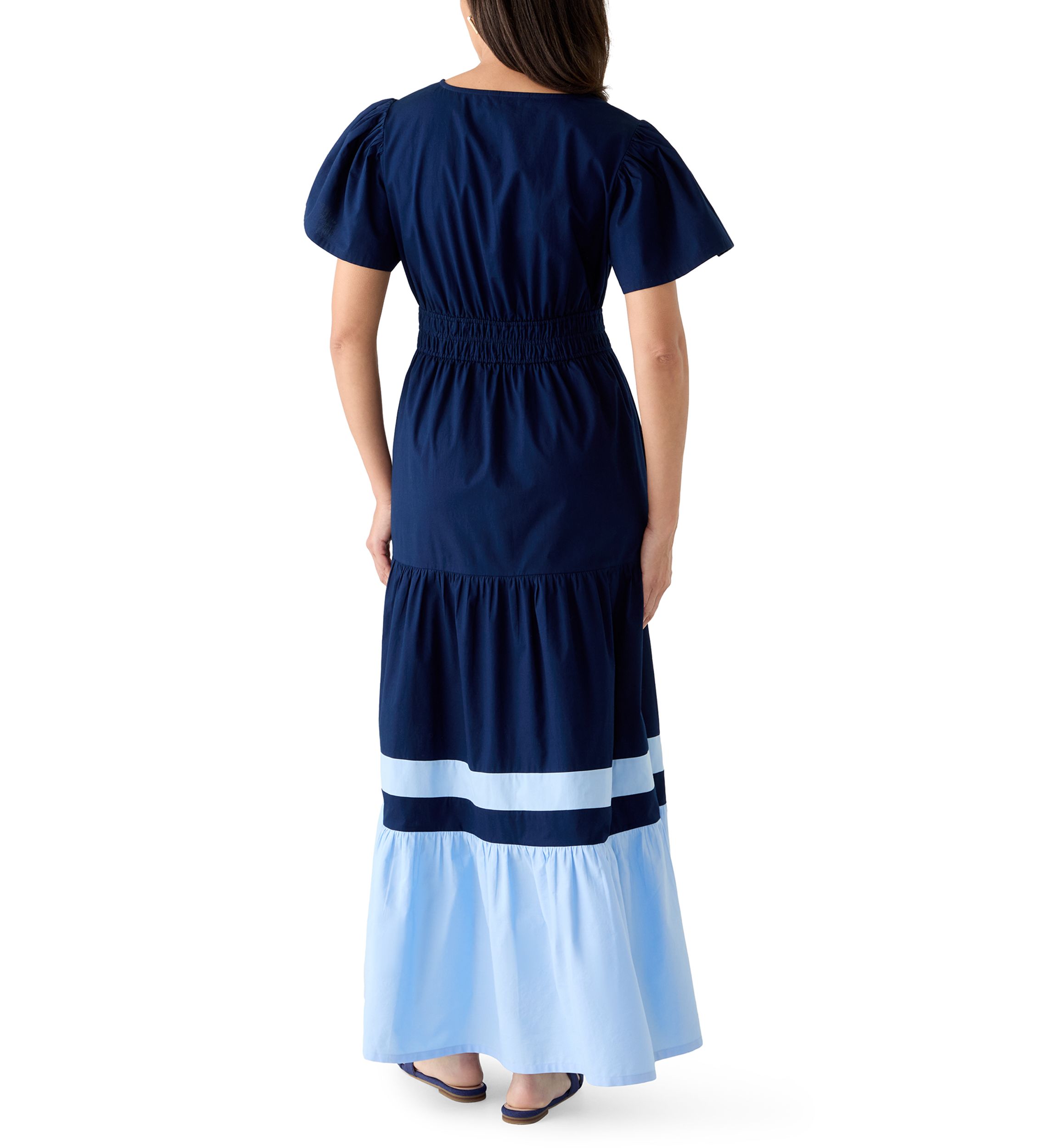long sleeve a line sequin dress Blue Long Sleeve Sequin A Line Ombré Gown main image 1