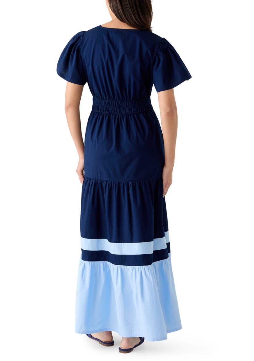 Crown & Ivy™ Women's Short Sleeve Waisted Midi Dress