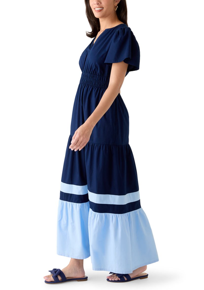 Crown & Ivy Women's Short Sleeve Waisted Midi Dress | Belk