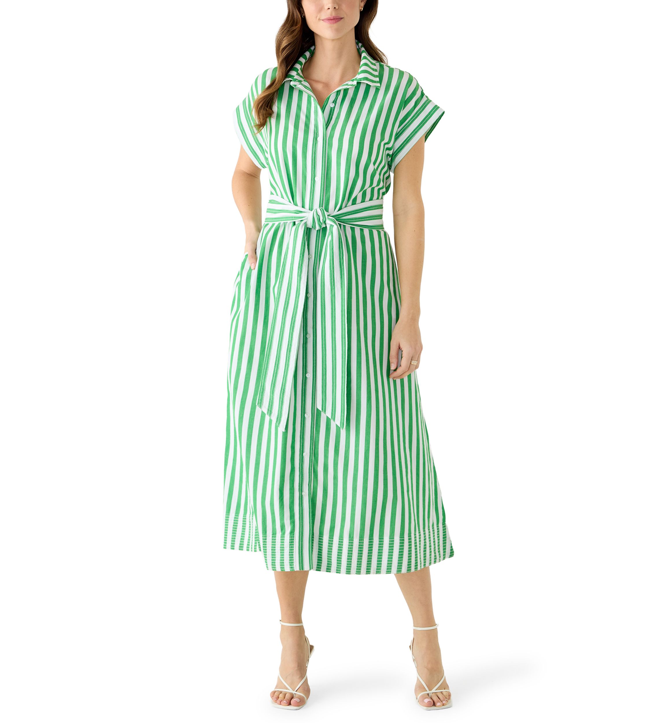 green emerald velvet dress Isabella Kelly Green Knit Midi Dress main image 1