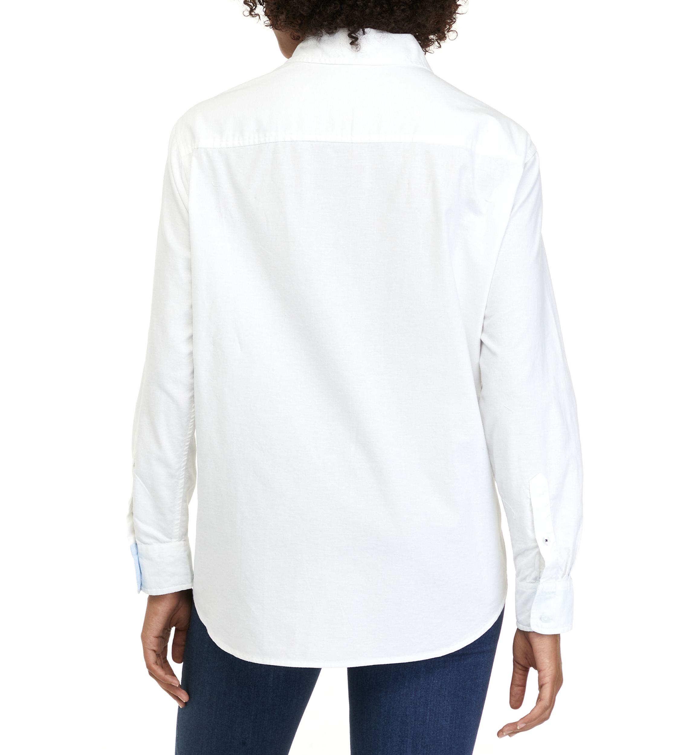 Petite Long Sleeve Oxford Boyfriend Shirt