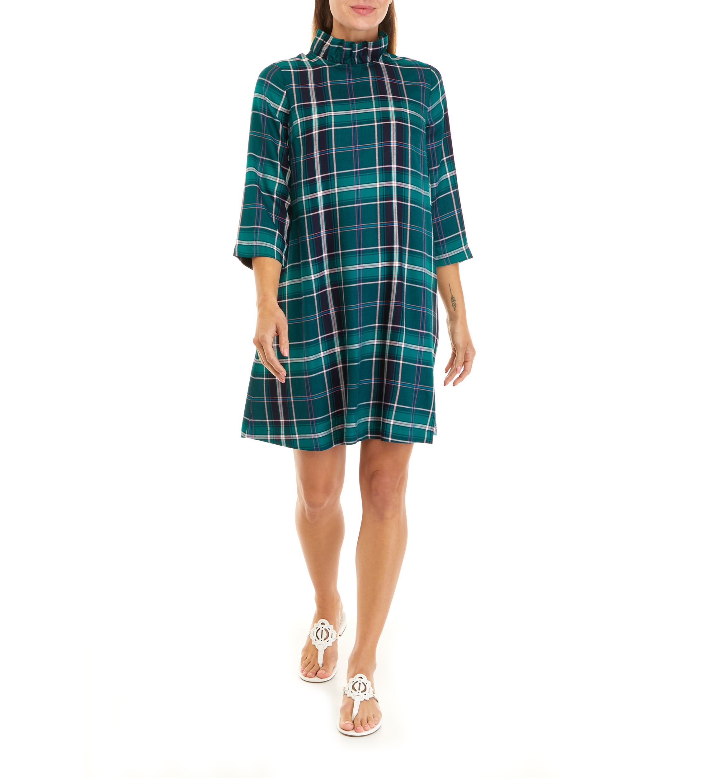 Petite Bow Back Ruffle Dress