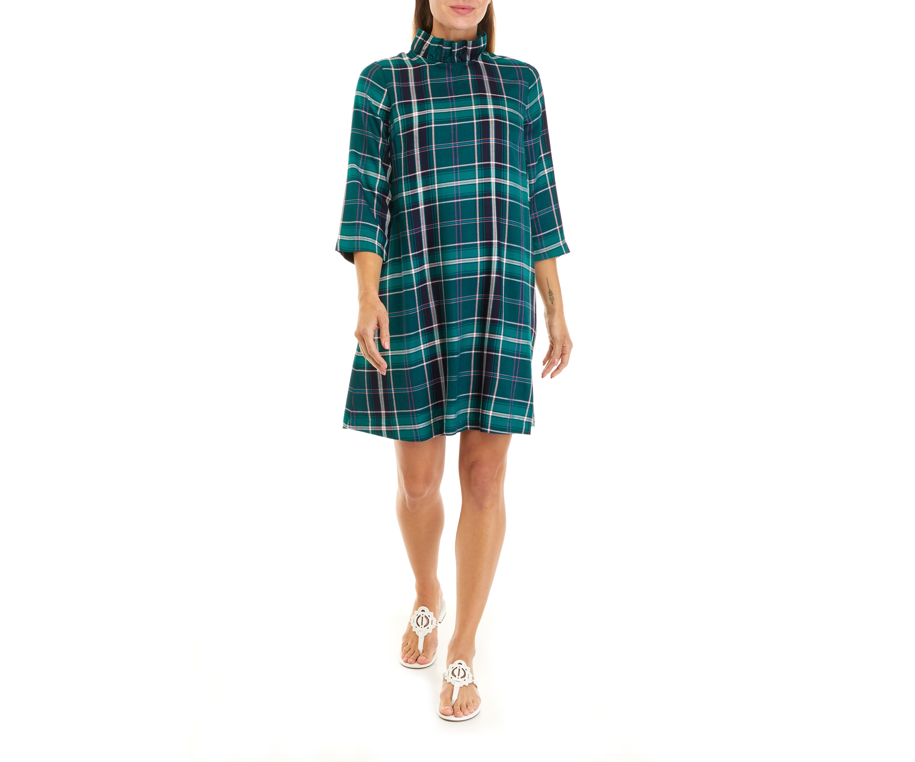 Petite Bow Back Ruffle Dress