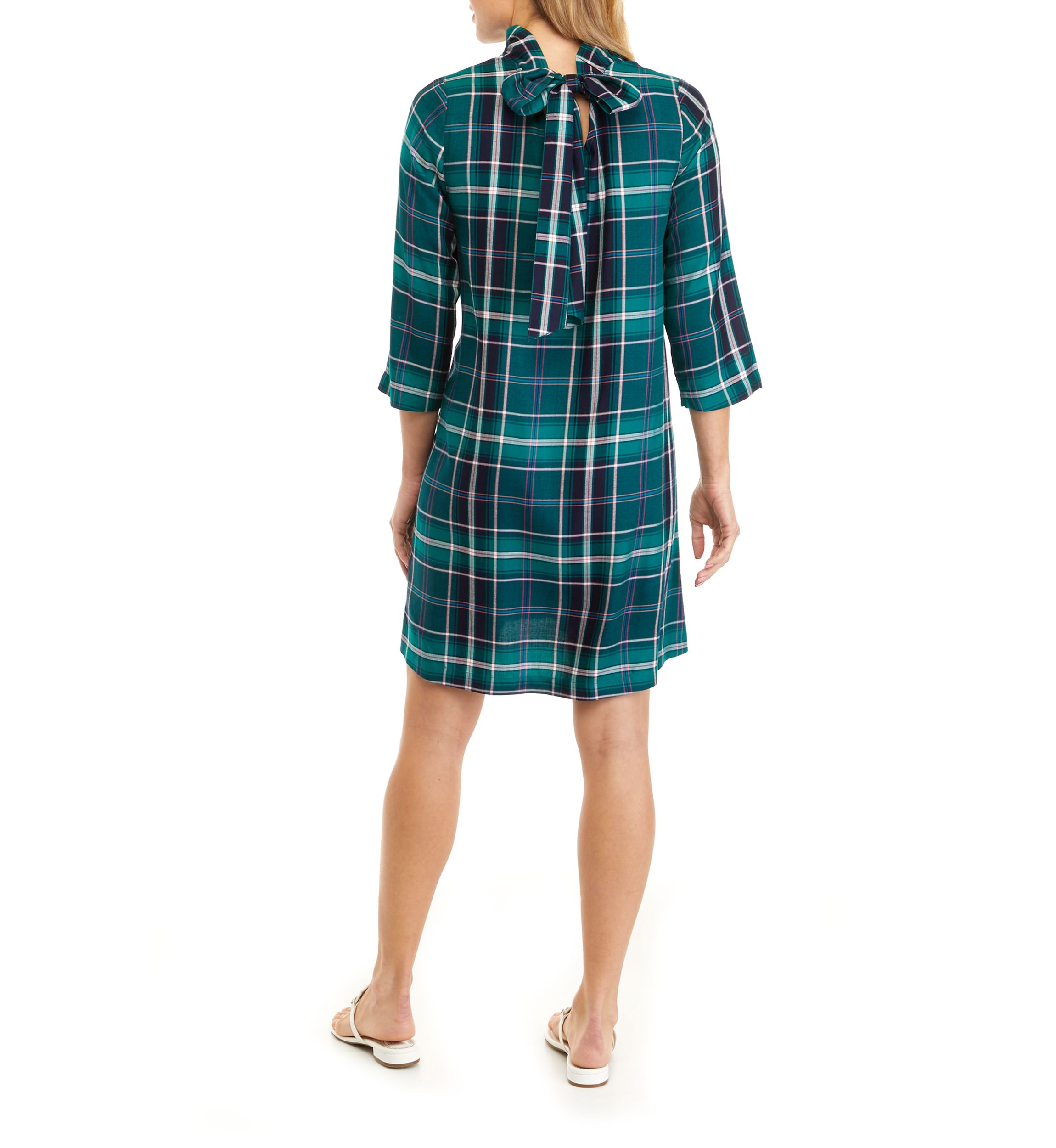 Petite Bow Back Ruffle Dress