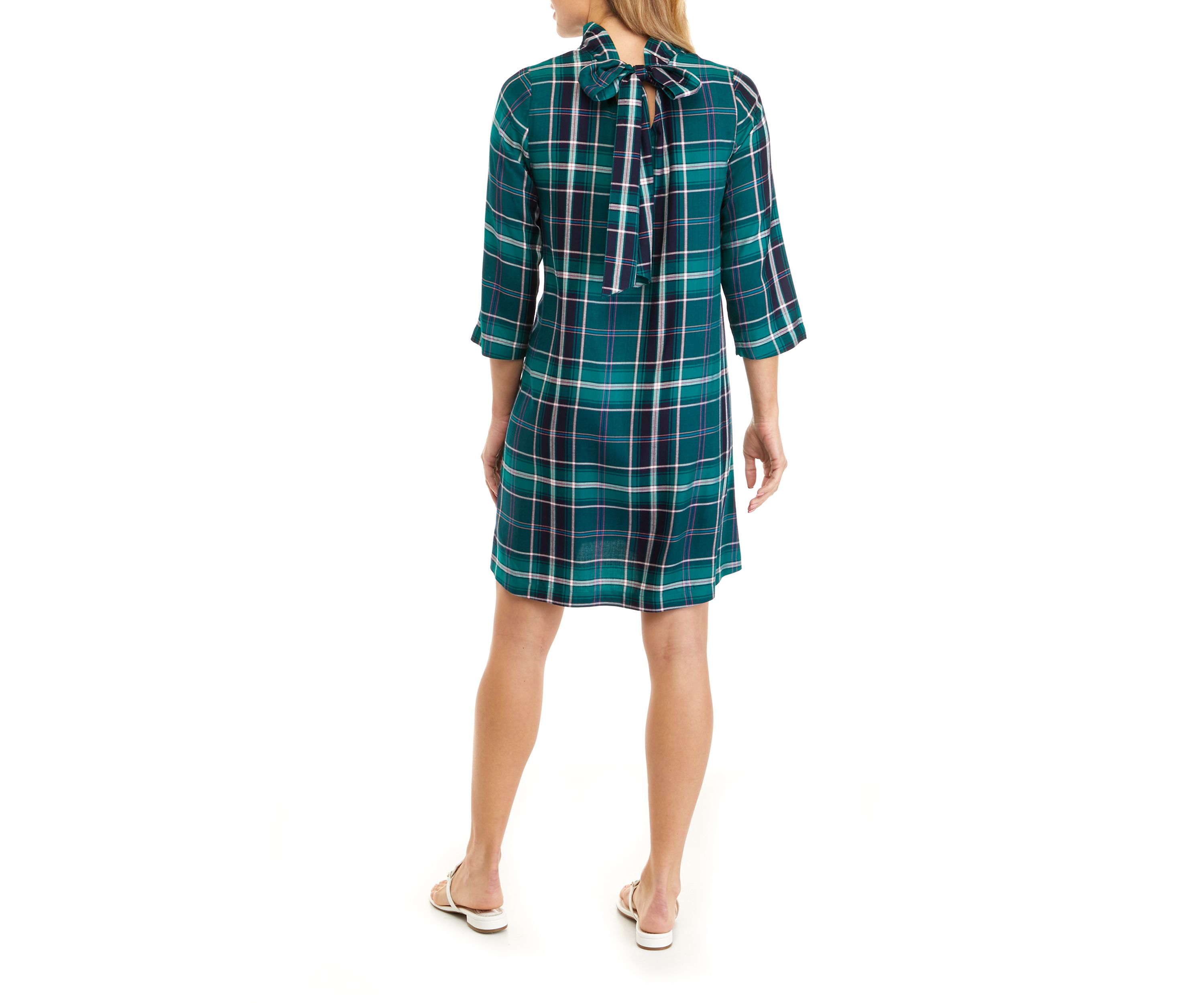 Petite Bow Back Ruffle Dress