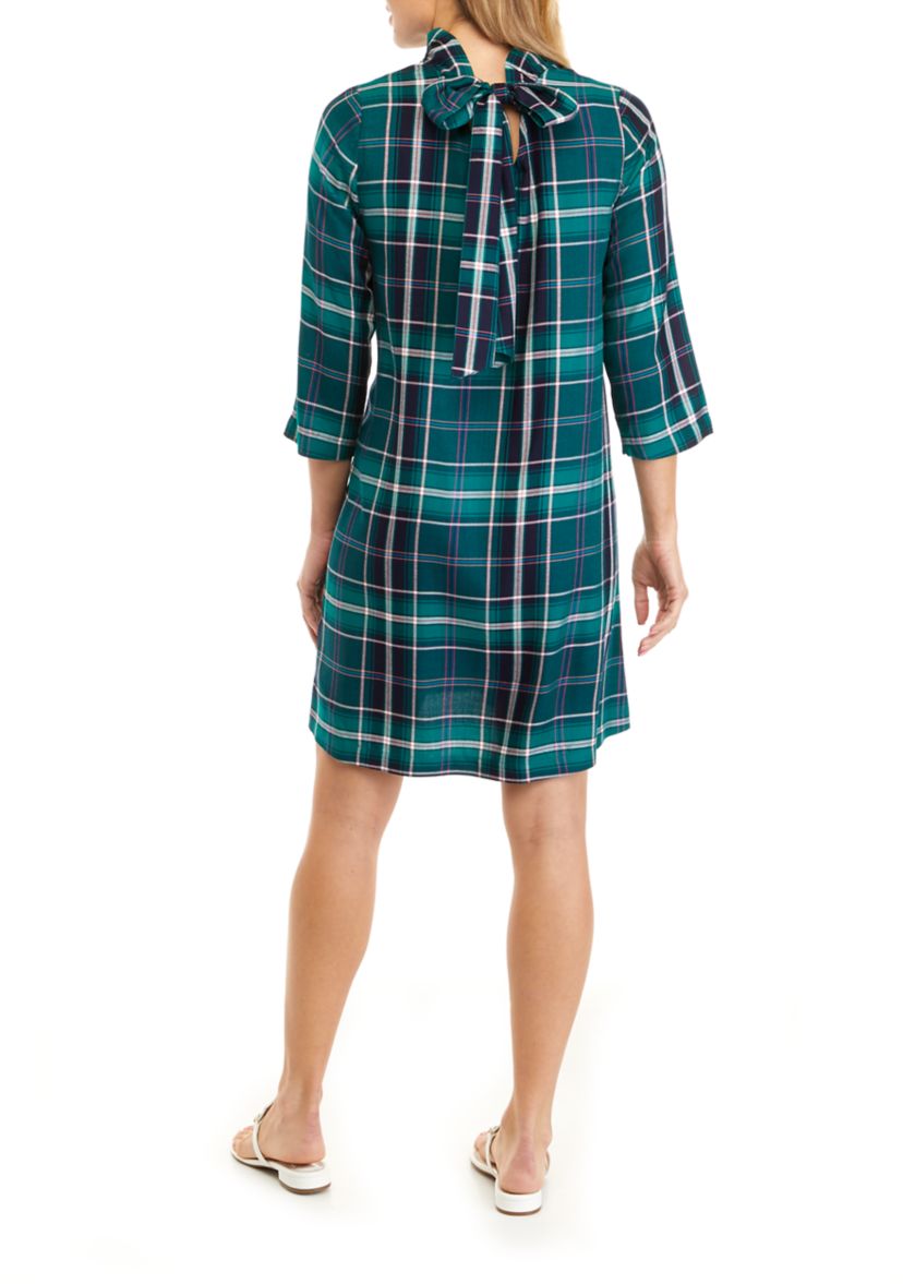 Petite Bow Back Ruffle Dress