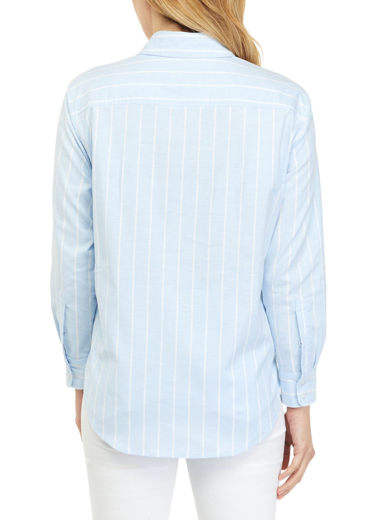 Petite Long Sleeve Oxford Boyfriend Shirt