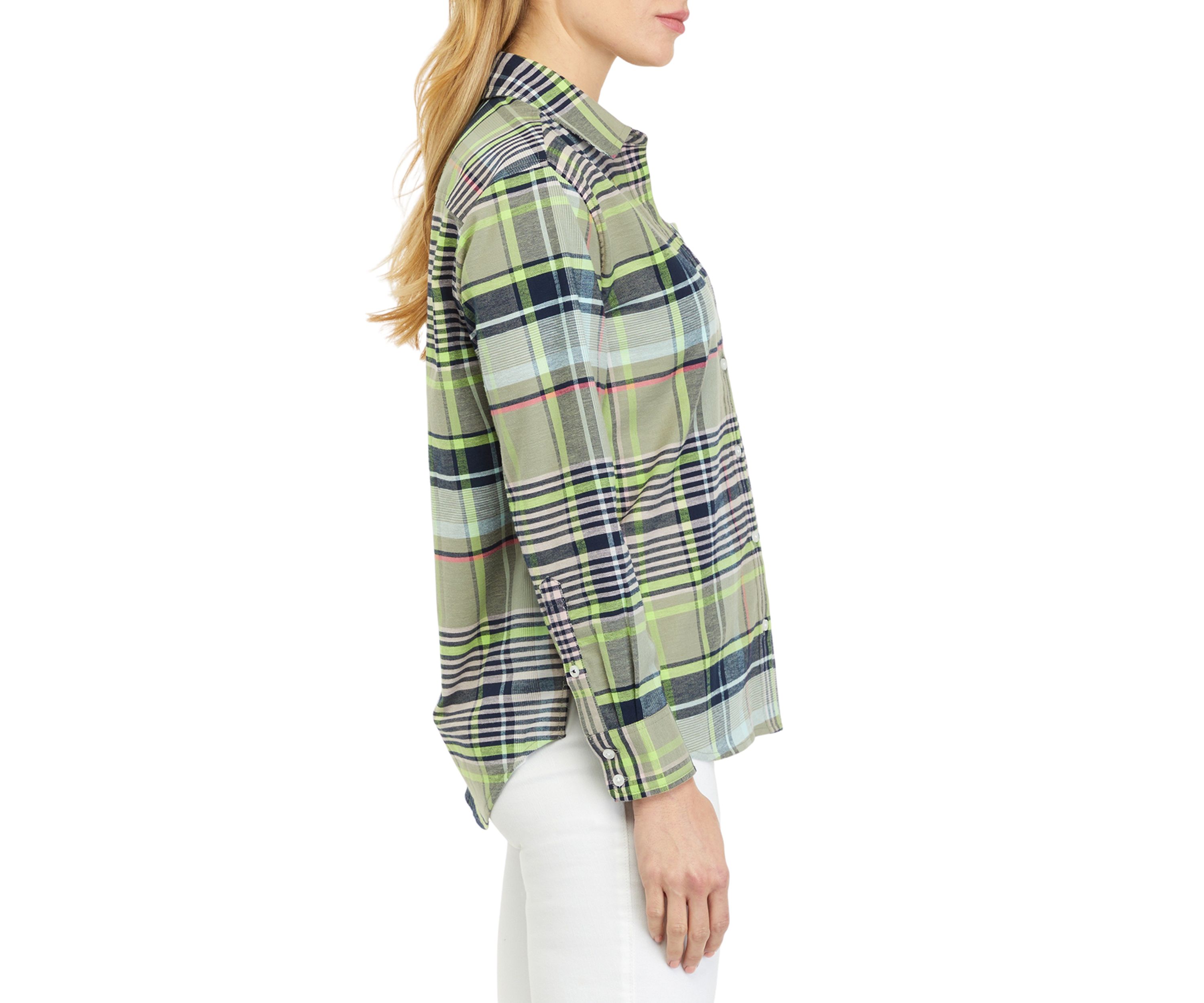 Petite Long Sleeve Oxford Boyfriend Shirt