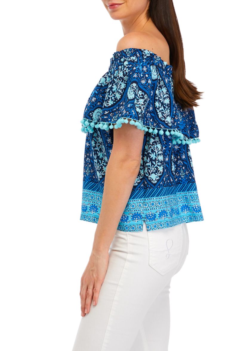 Petite Pom Trim Top 