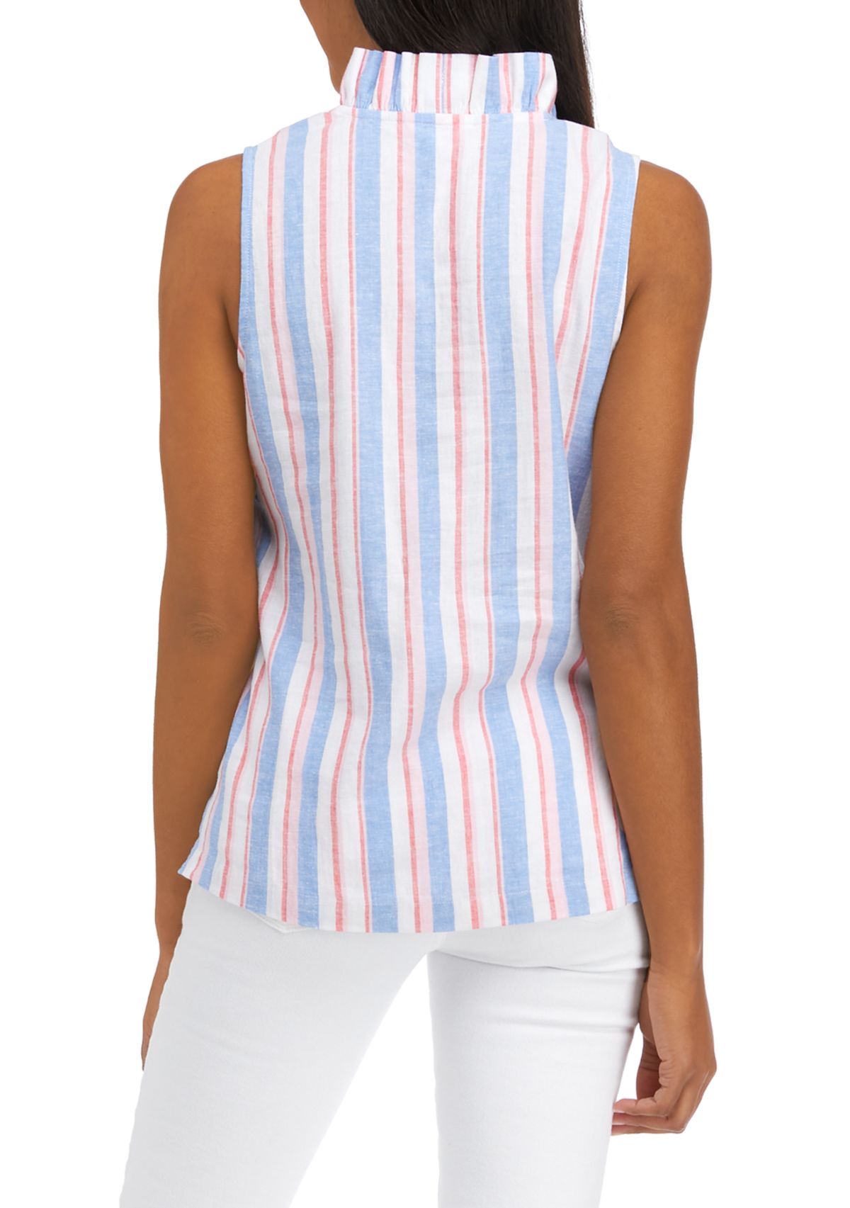 Petite Ruffle V-Neck Top