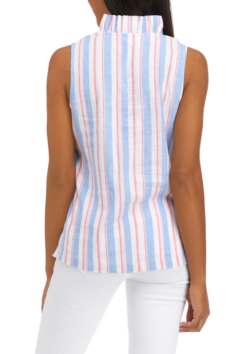 Petite Ruffle V-Neck Top