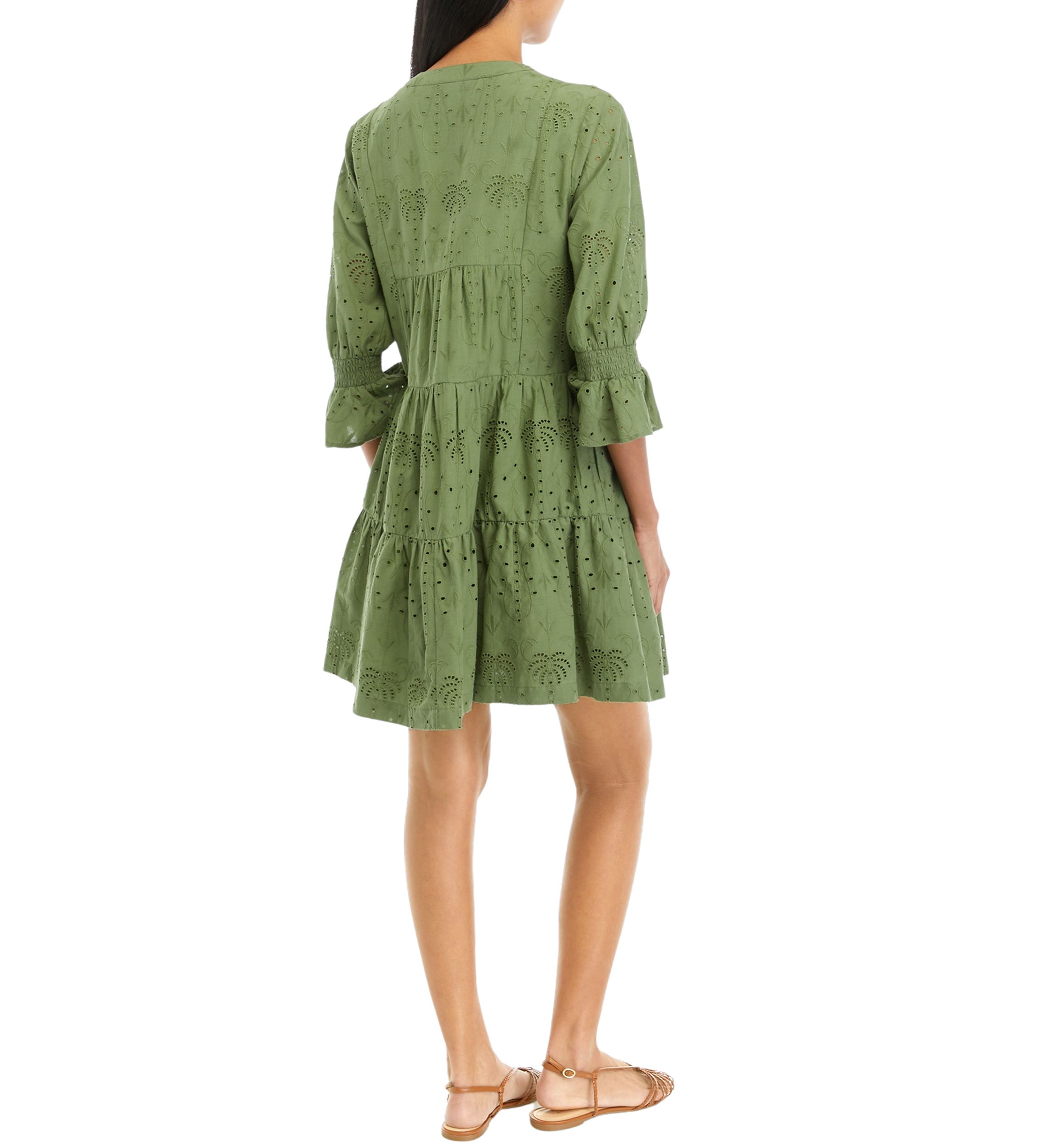 Petite Tiered Eyelet Mini Dress