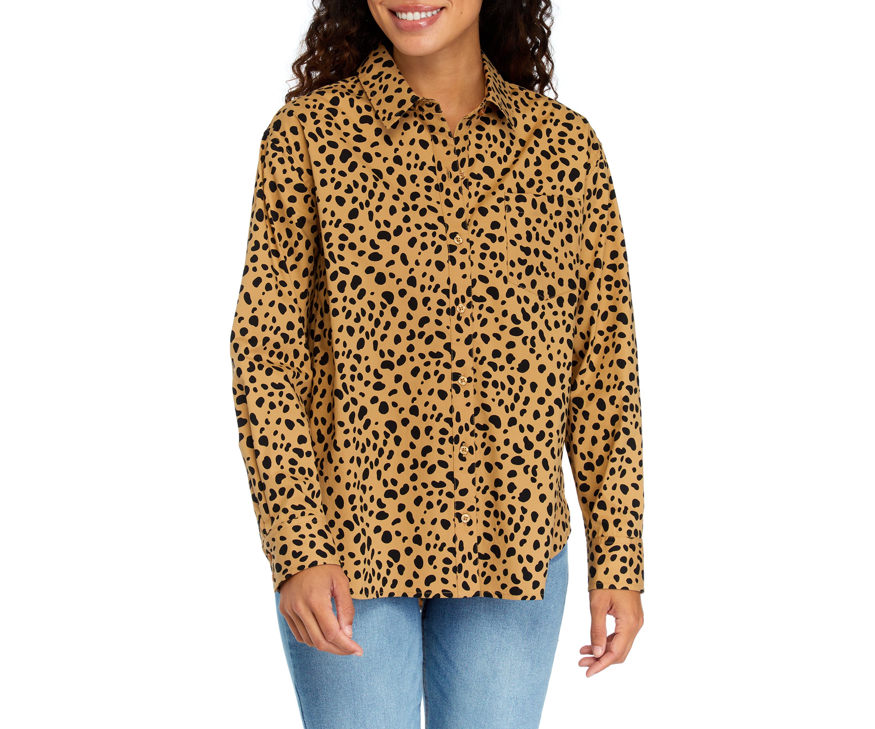 Petite Animal Print Shirt 