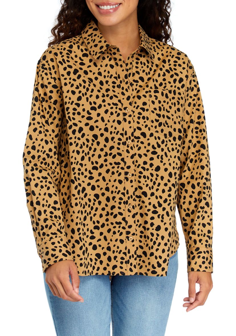 Petite Animal Print Shirt 