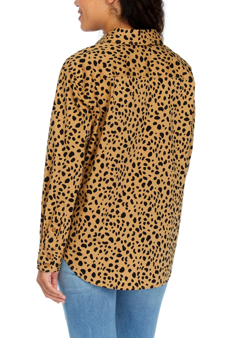 Petite Animal Print Shirt 
