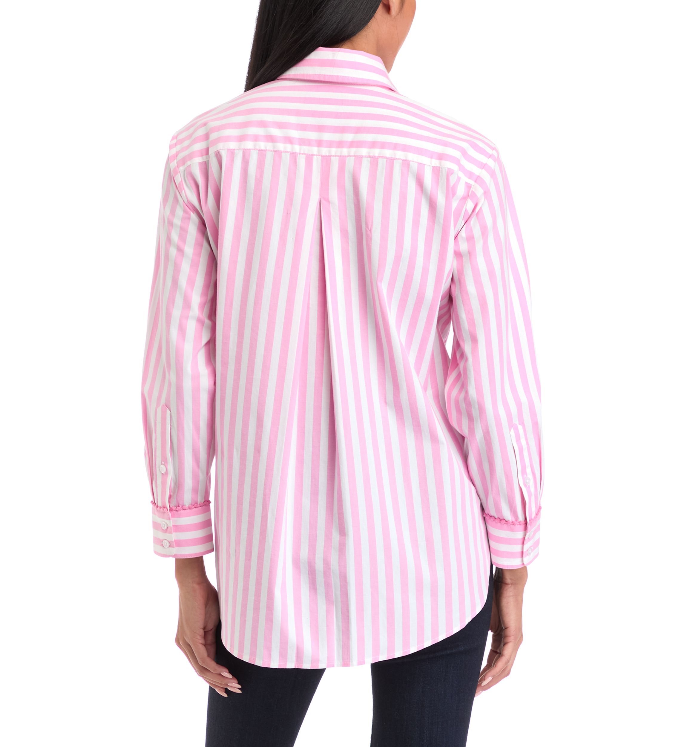 Petite Striped Button Down Shirt