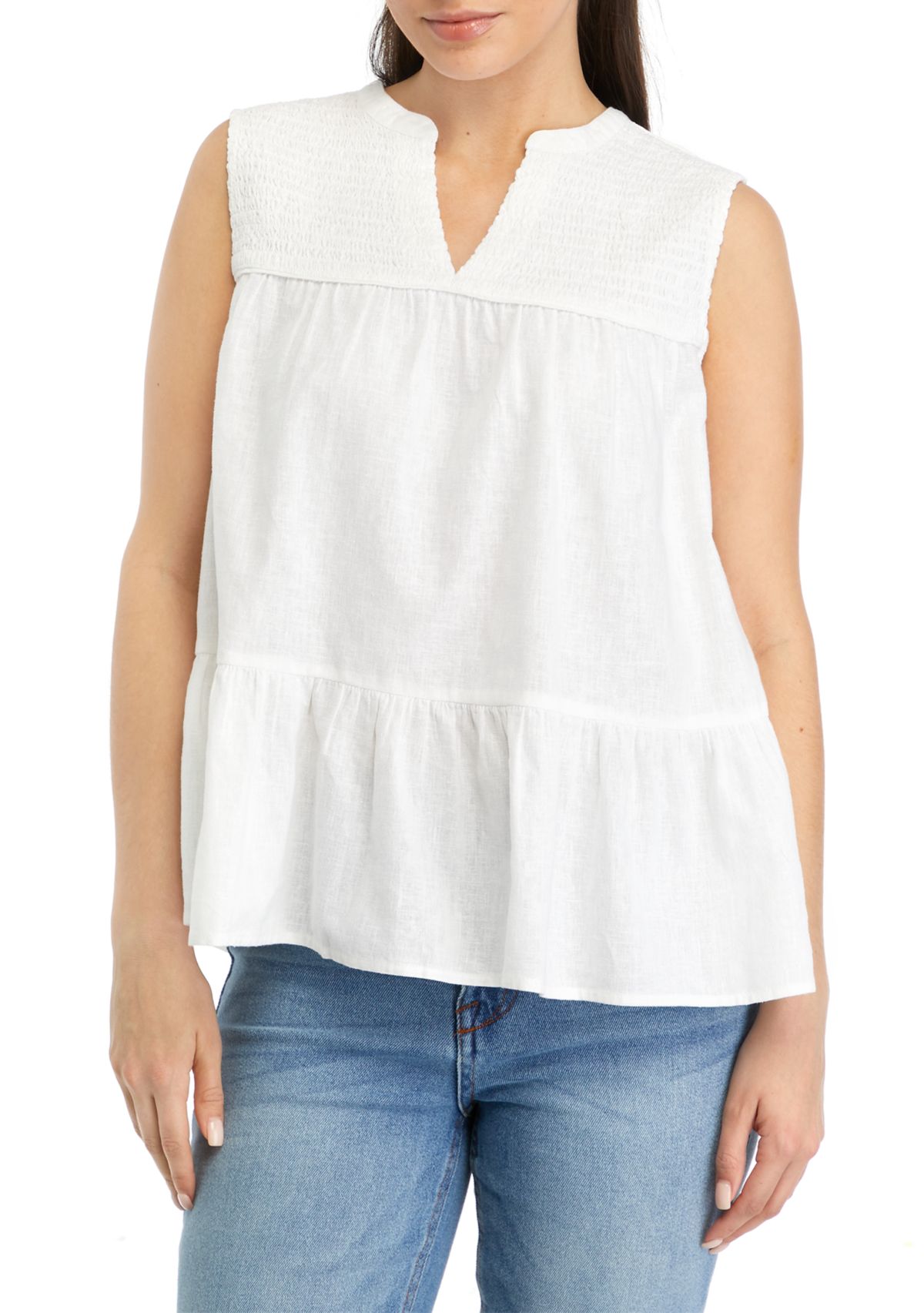 Petite Smocked Peasant Top