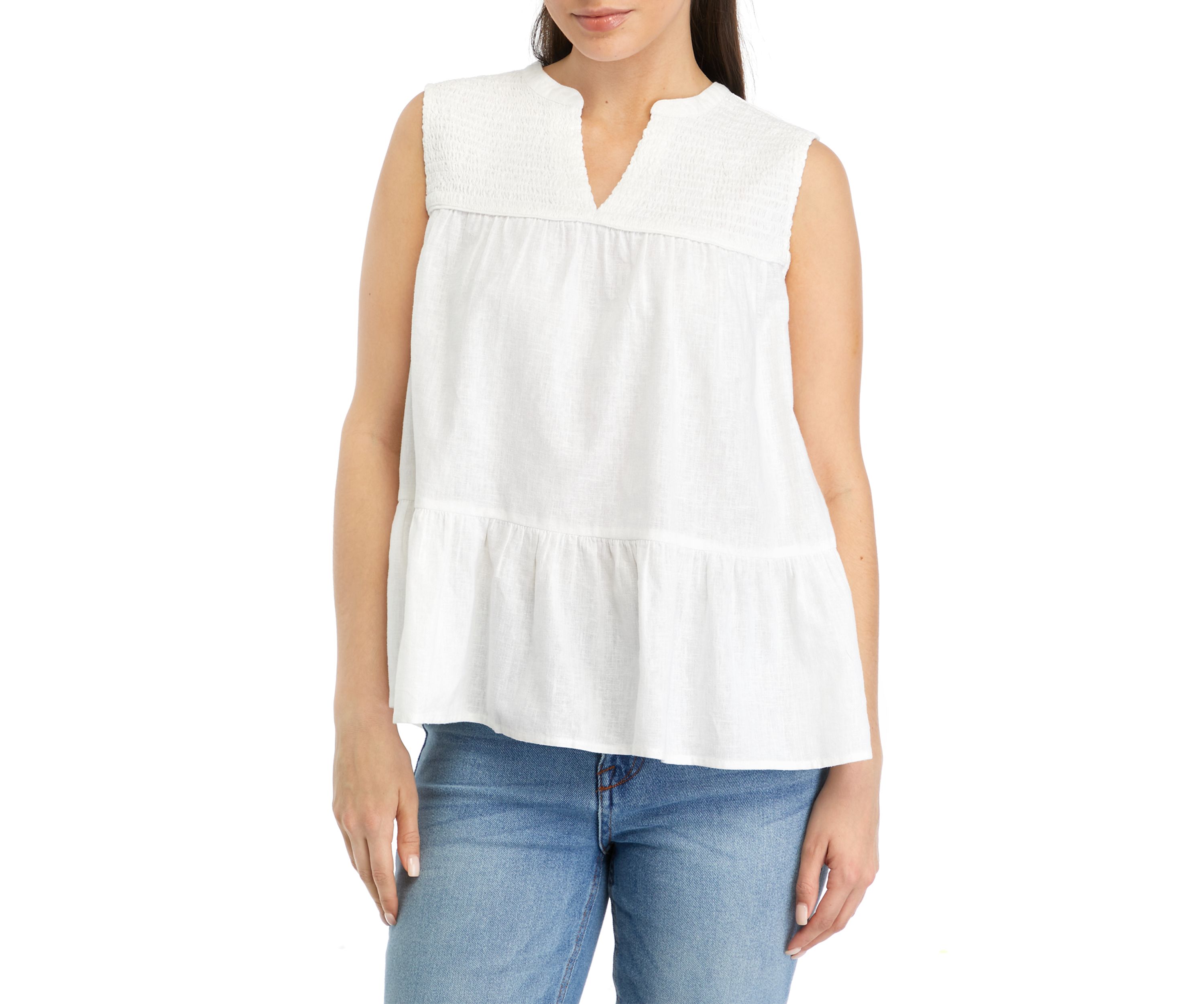 Petite Smocked Peasant Top