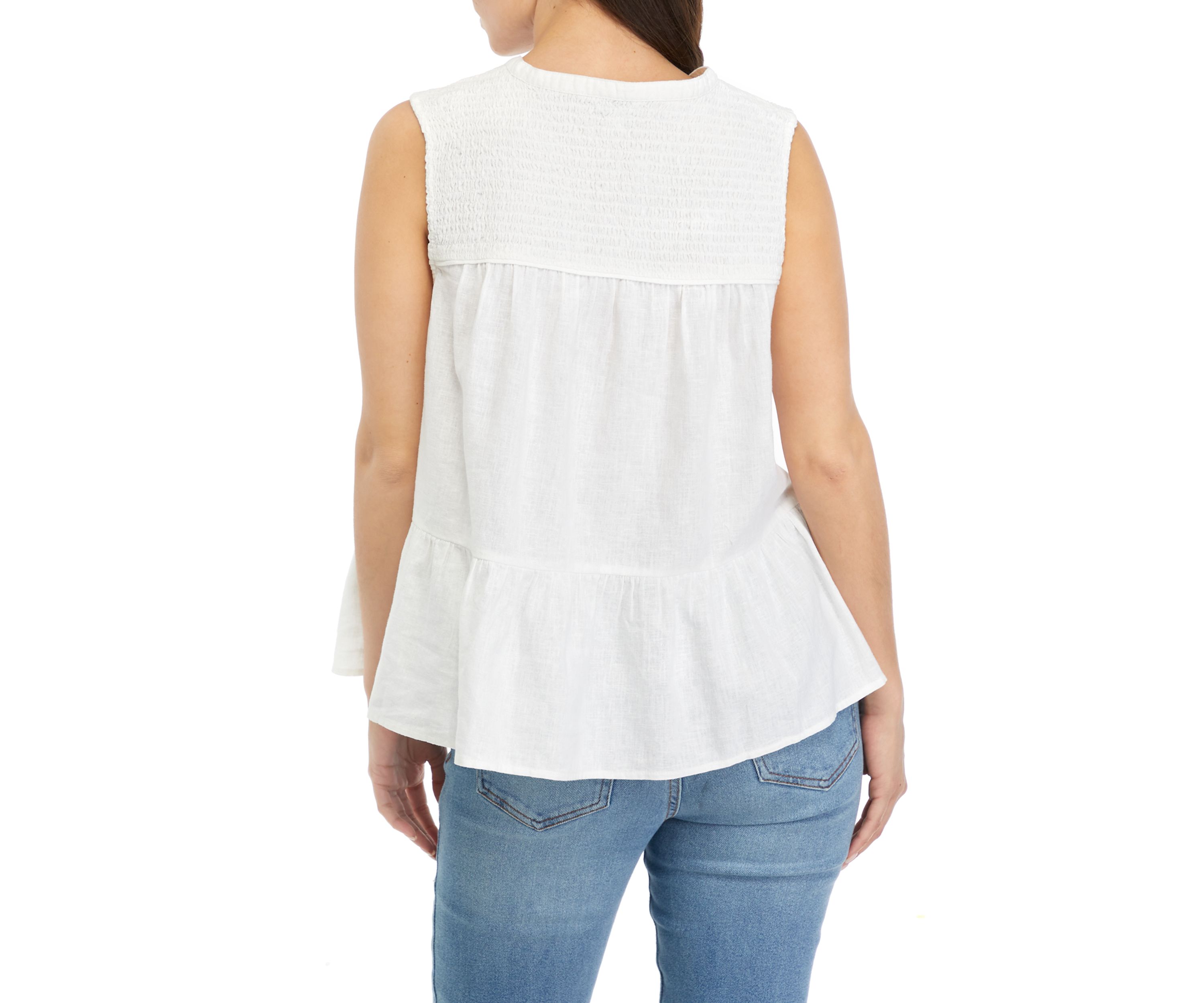 Petite Smocked Peasant Top