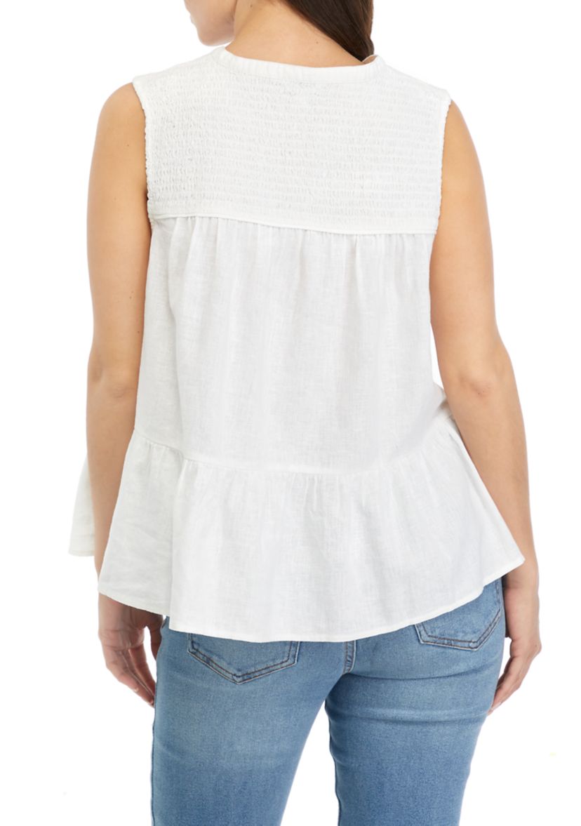 Petite Smocked Peasant Top