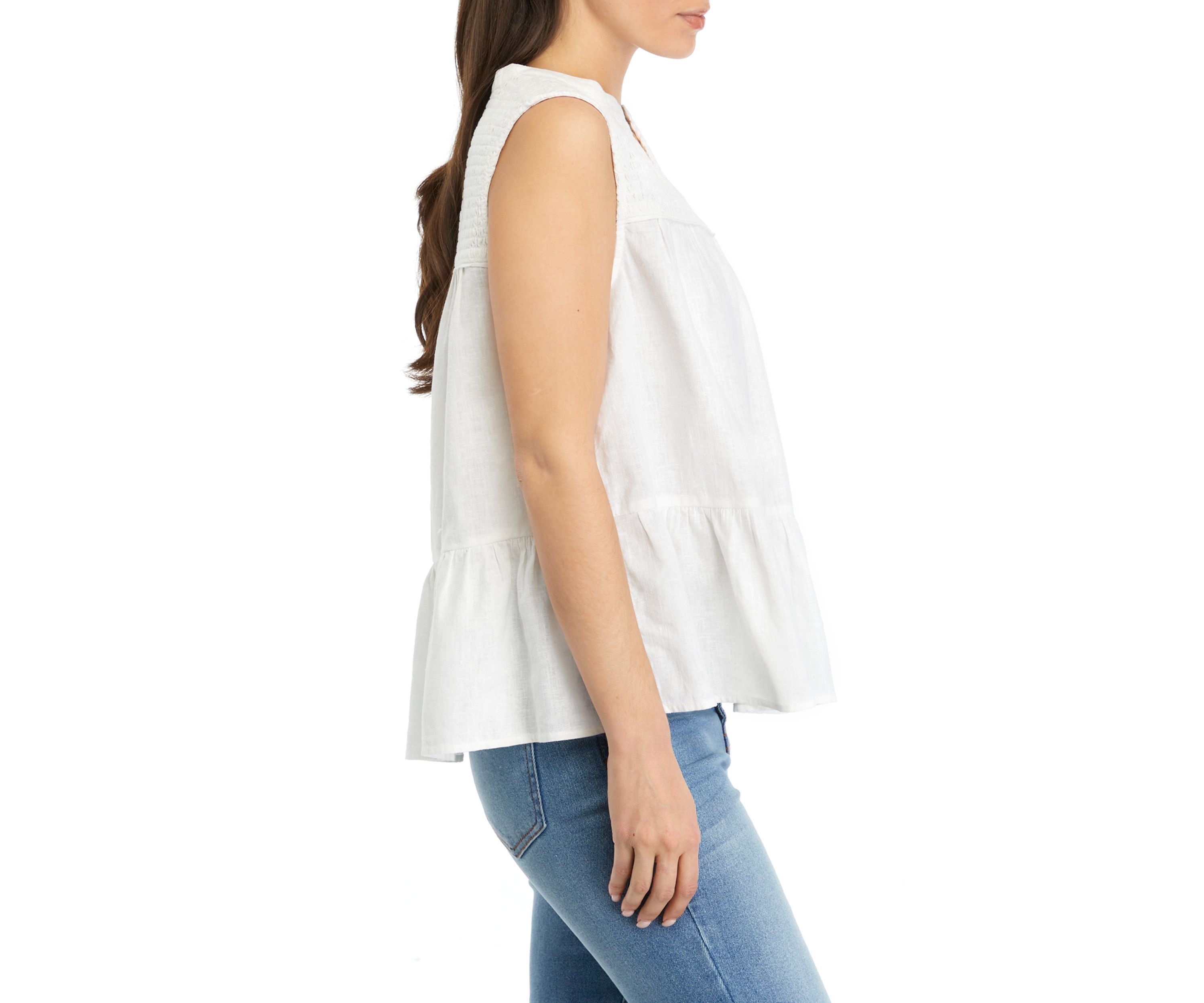 Petite Smocked Peasant Top