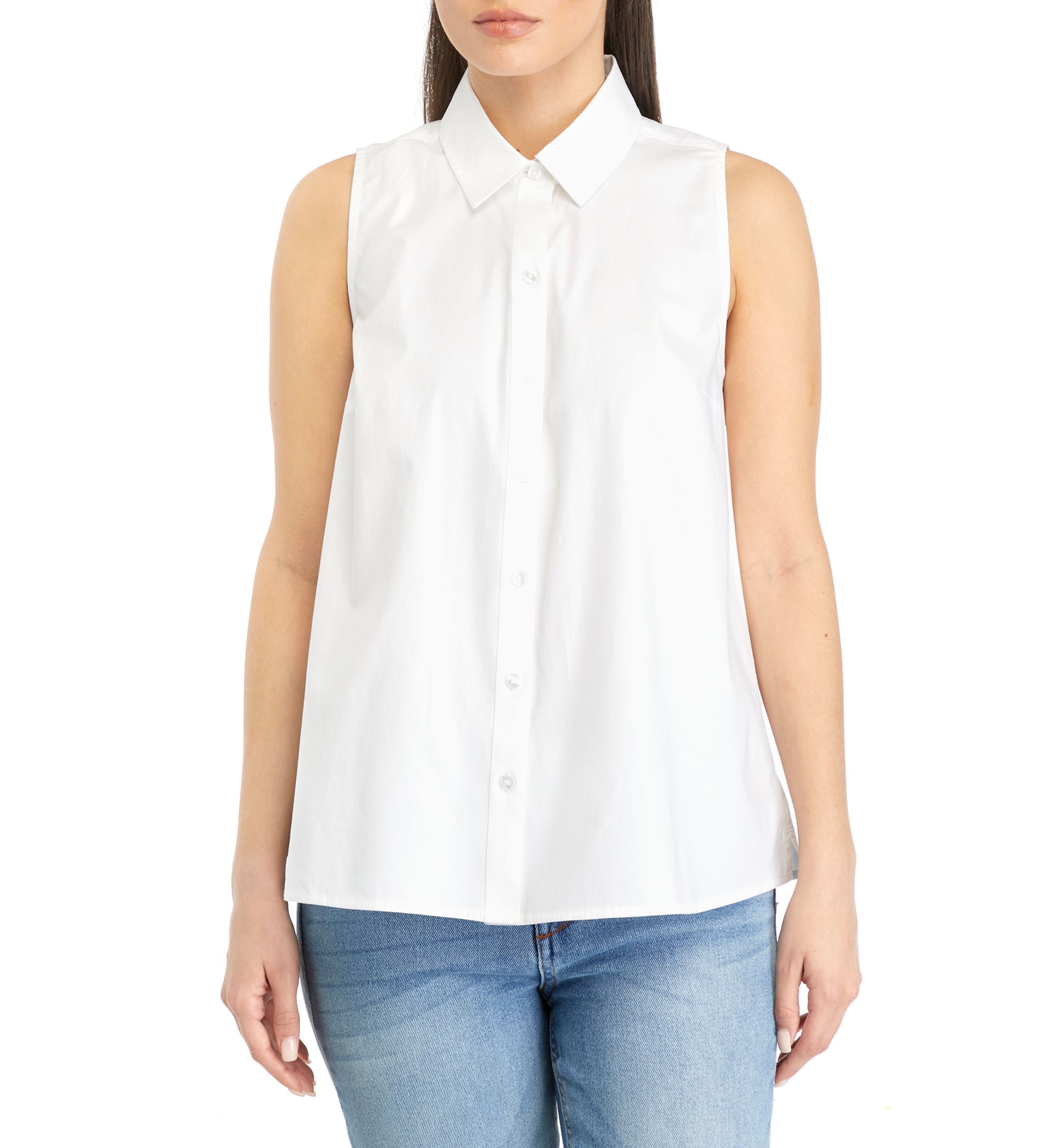 Petite Sleeveless Boyfriend Top