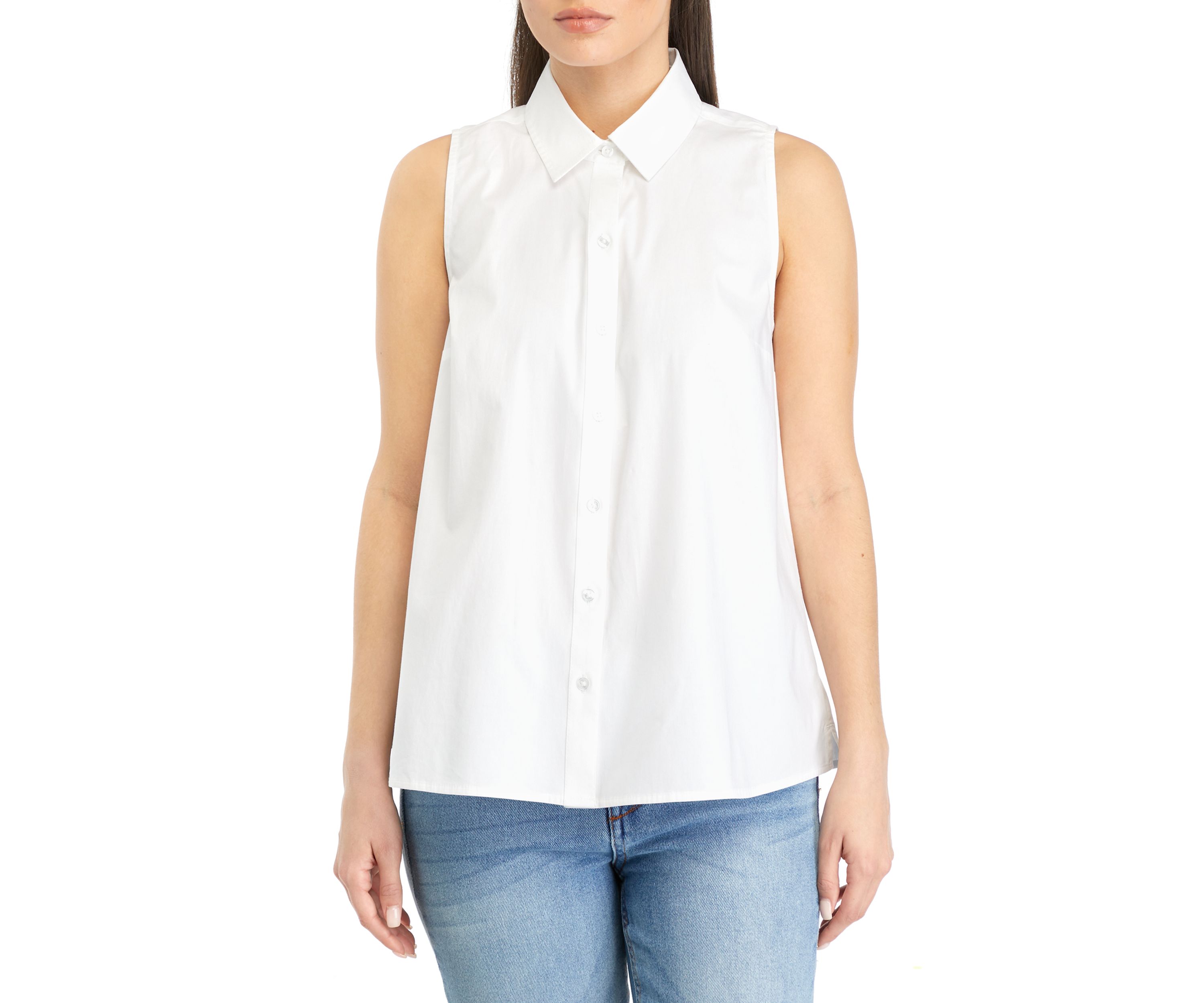 Petite Sleeveless Boyfriend Top